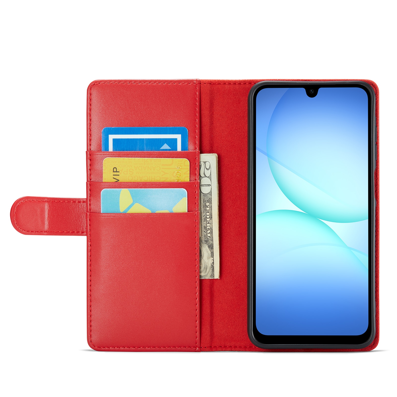 Samsung Galaxy A17 Echt lederen hoesje Rood