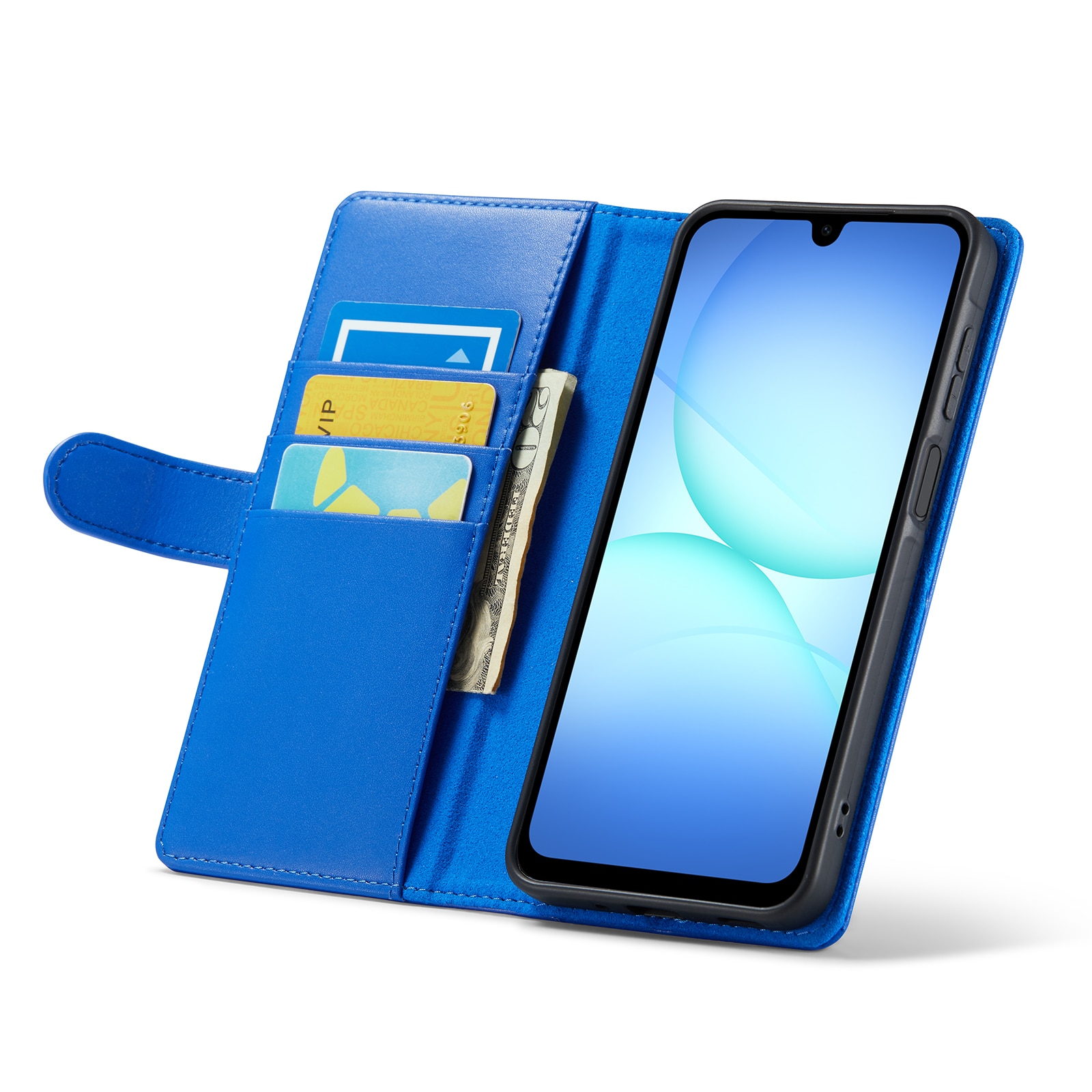 Samsung Galaxy A17 Echt lederen hoesje Blauw