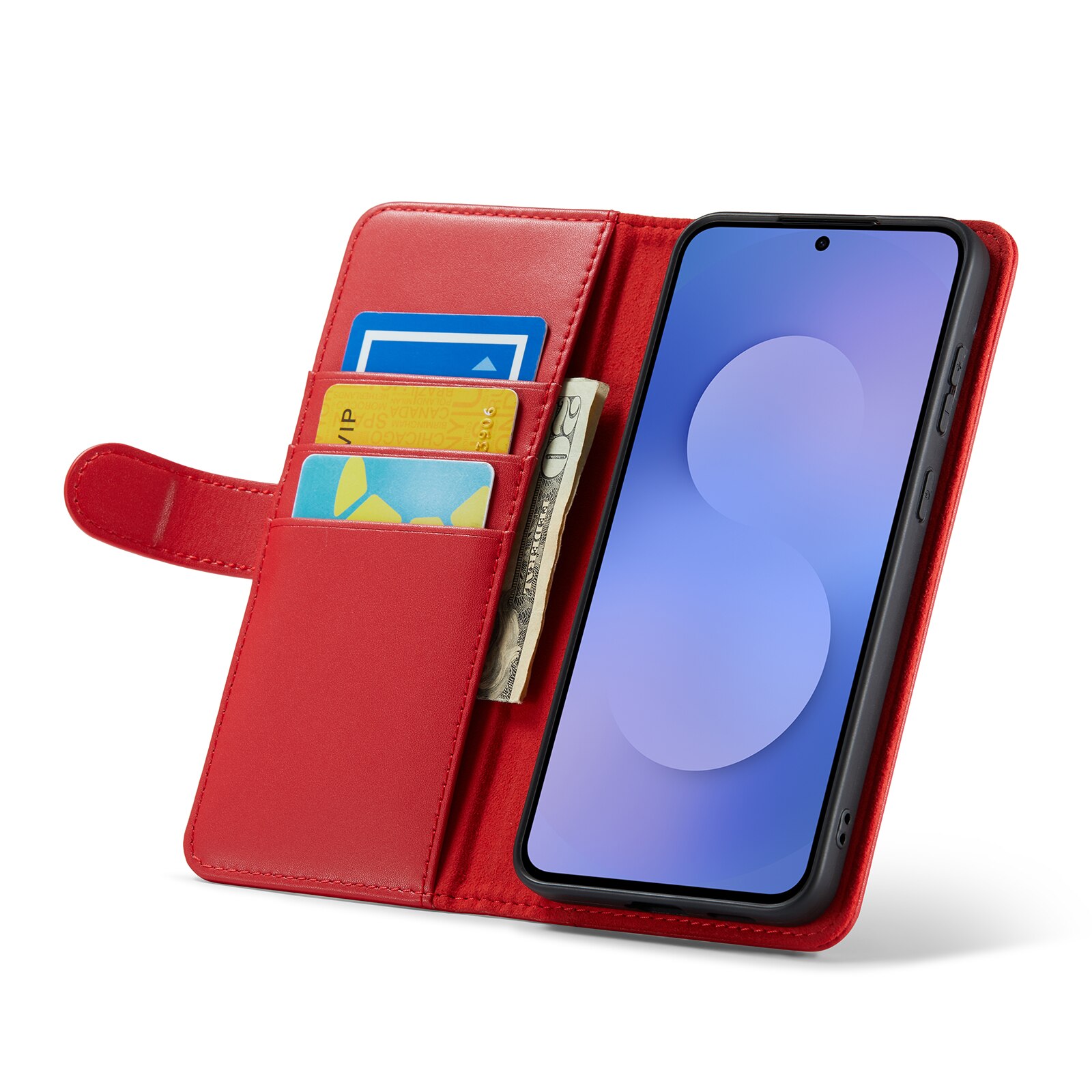 Samsung Galaxy S25 FE Echt lederen hoesje Rood