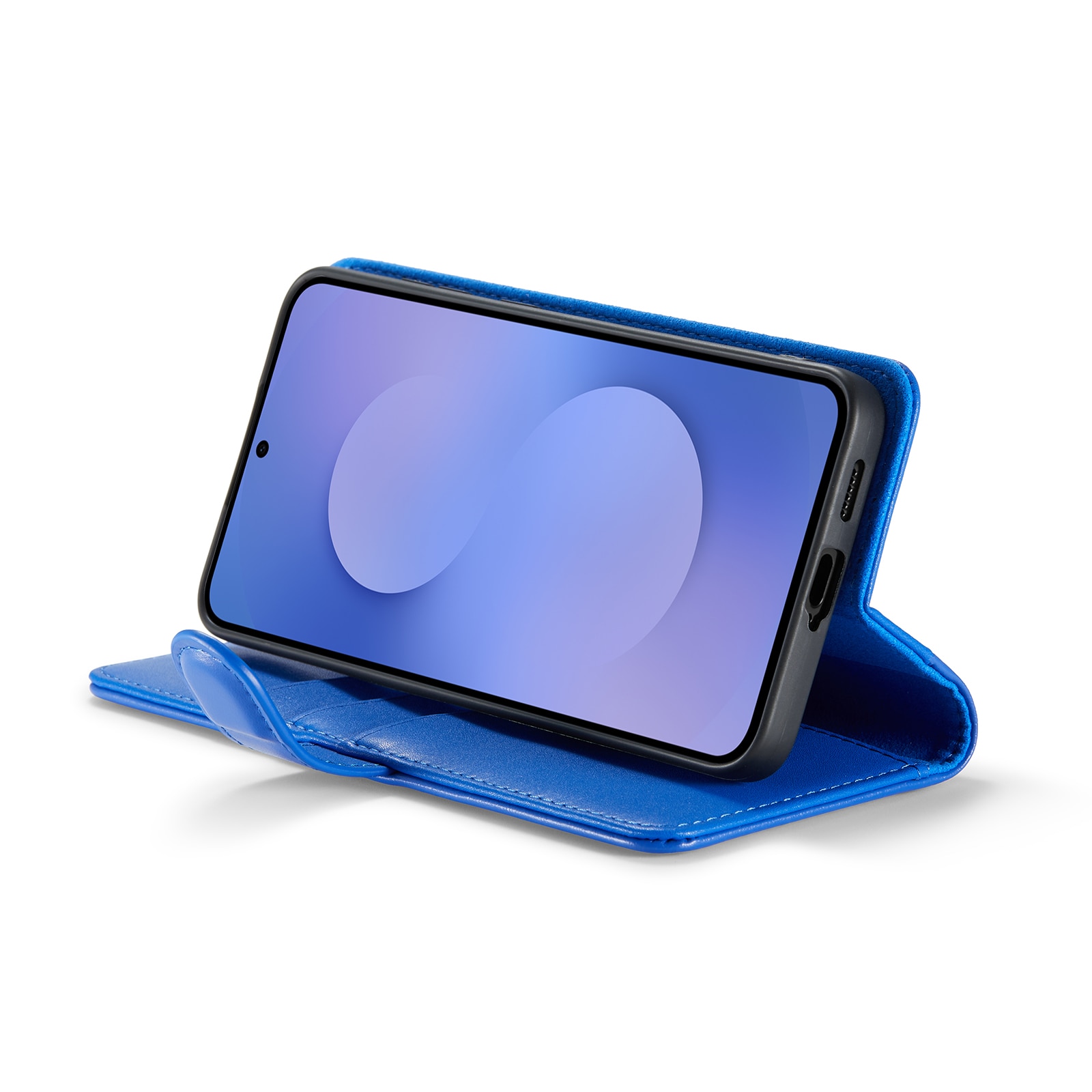 Samsung Galaxy S25 FE Echt lederen hoesje Blauw