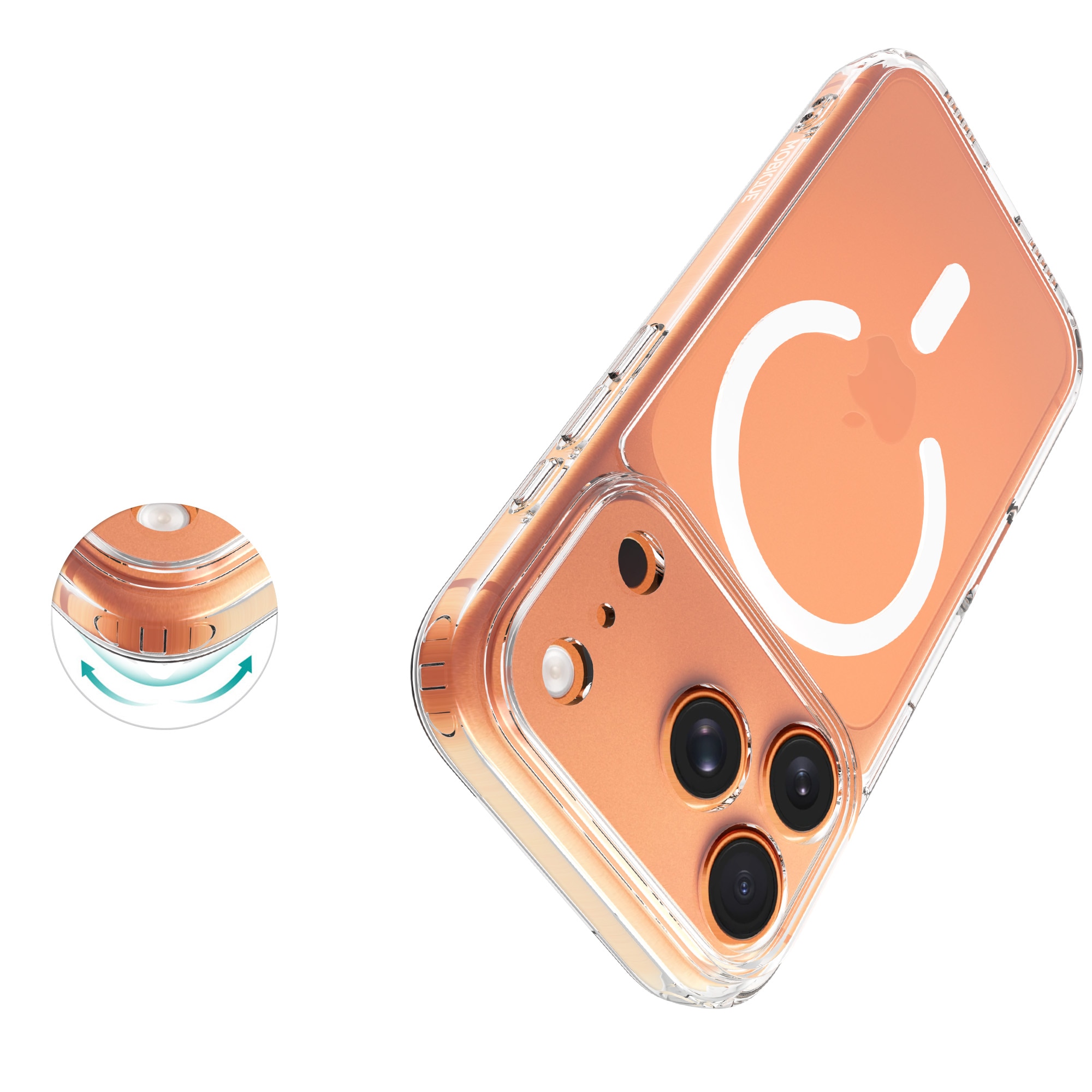 Hybridcase MagSafe iPhone 17 Pro Max Transparant