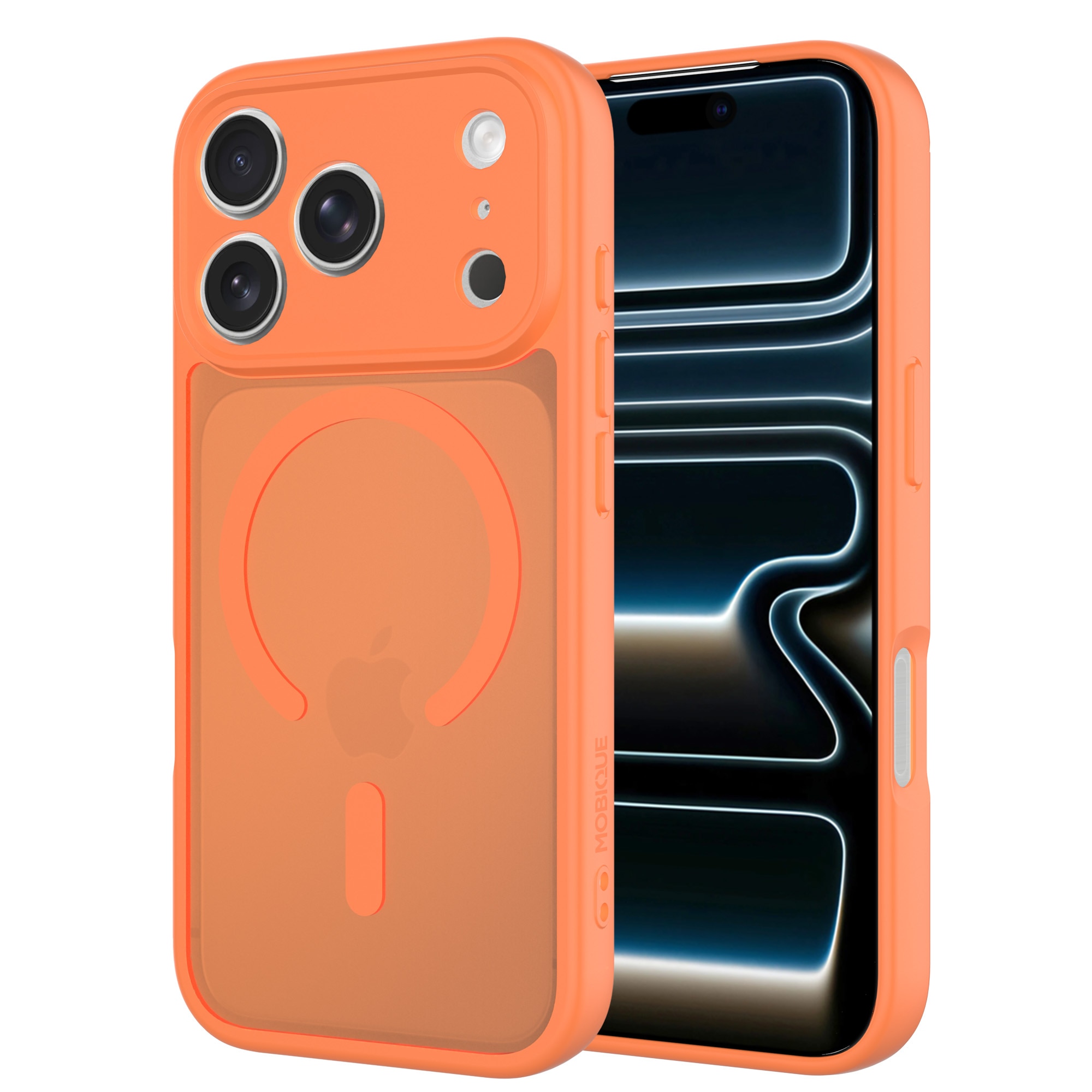 Magnetic Hybrid Hoesje iPhone 17 Pro Max Frosted Orange