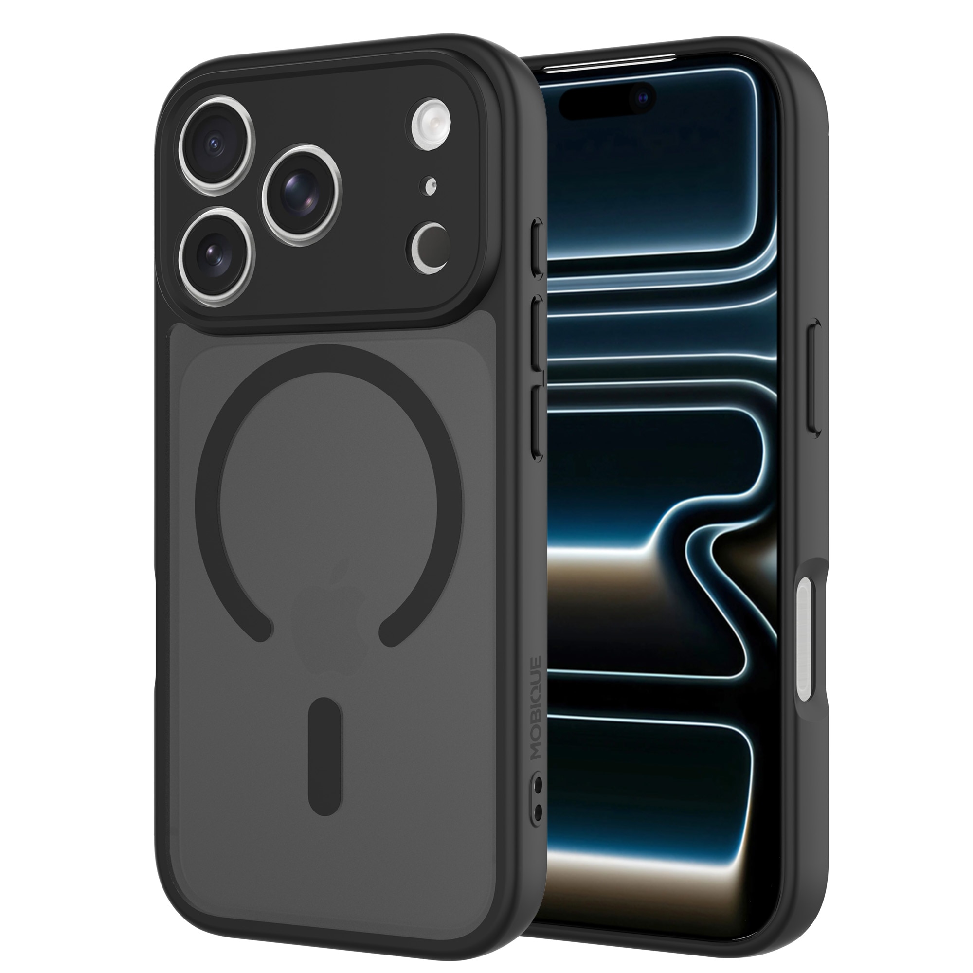 Magnetic Hybrid Hoesje iPhone 17 Pro Max Frosted Black