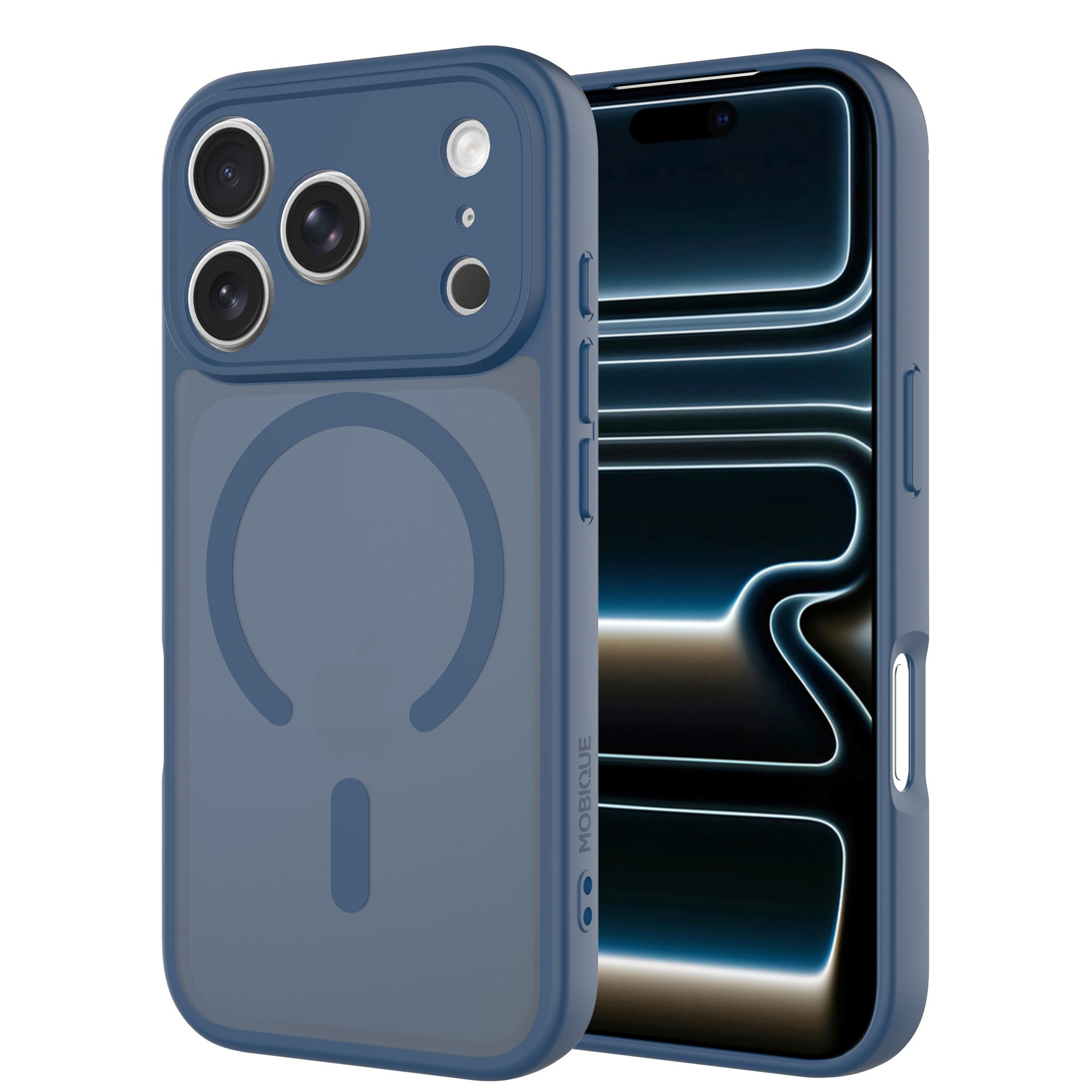Magnetic Hybrid Hoesje iPhone 17 Pro Max Dark Blue