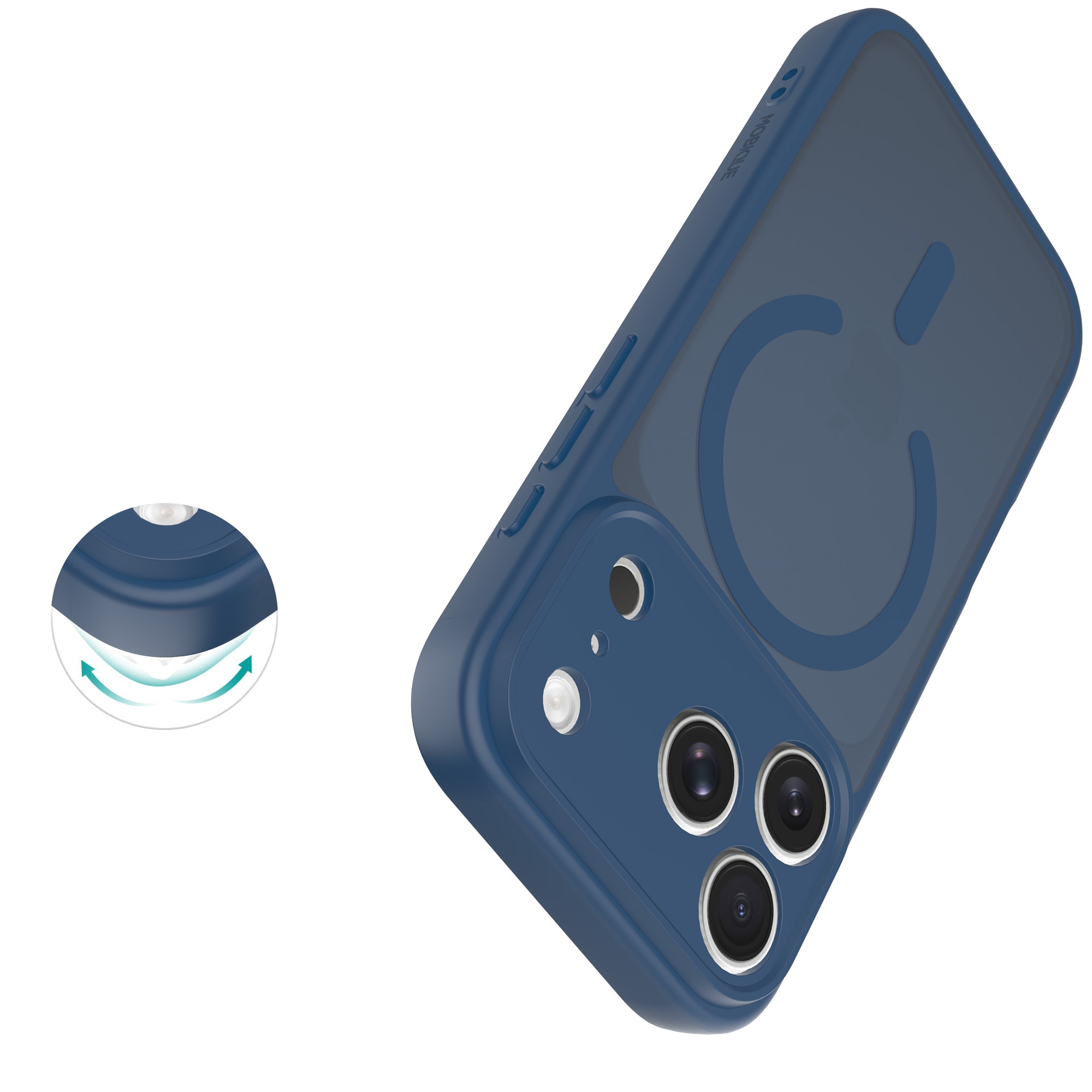 Magnetic Hybrid Hoesje iPhone 17 Pro Max Dark Blue