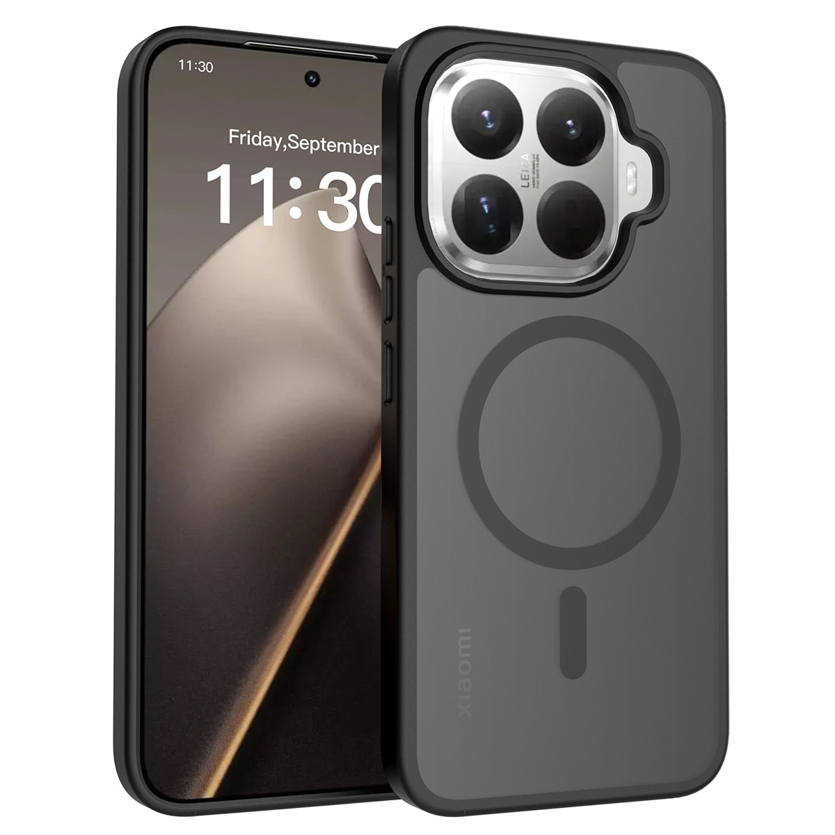 Magnetic Hybrid Hoesje Xiaomi 15T Pro Frosted Black