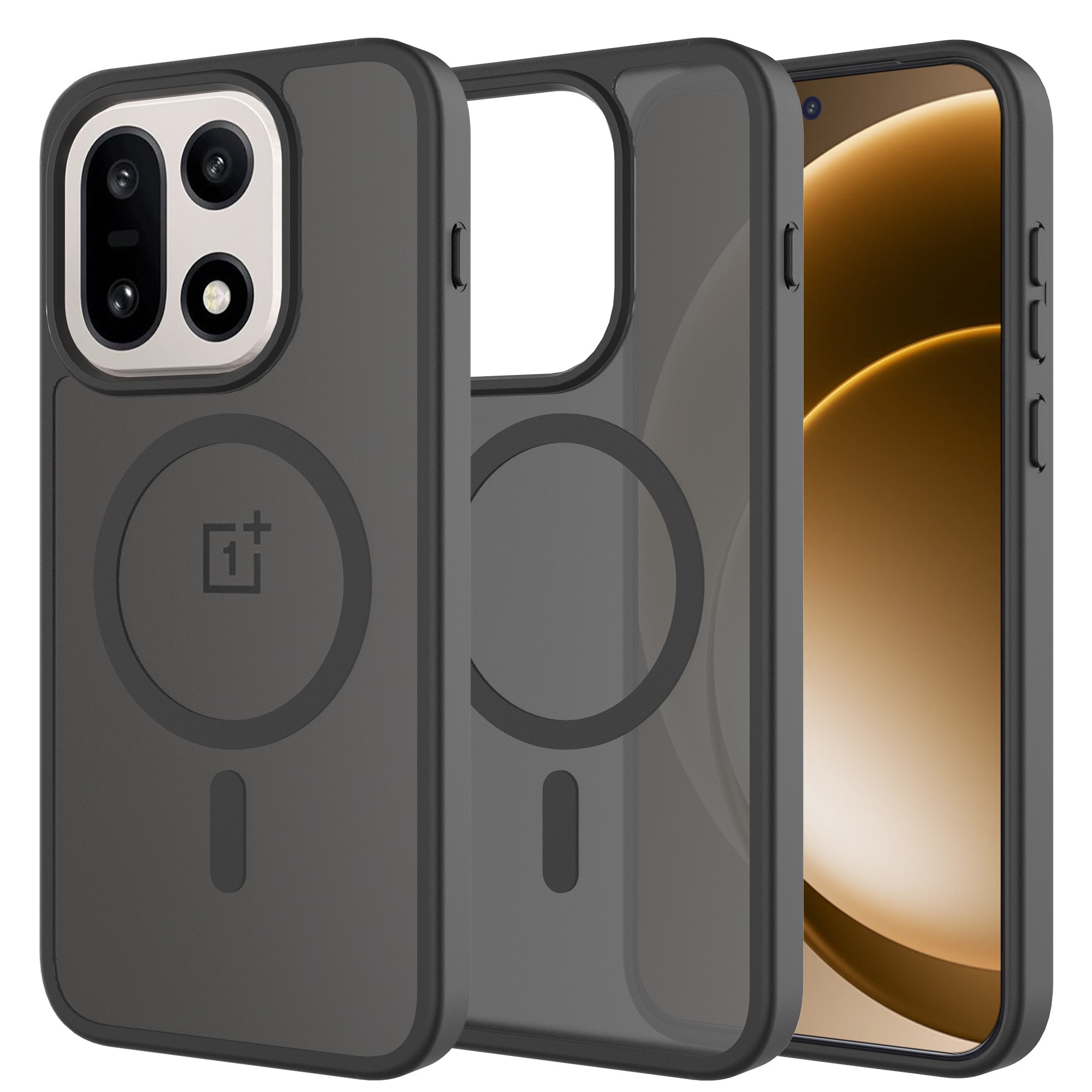 Magnetic Hybrid Hoesje  OnePlus 15 Frosted Black