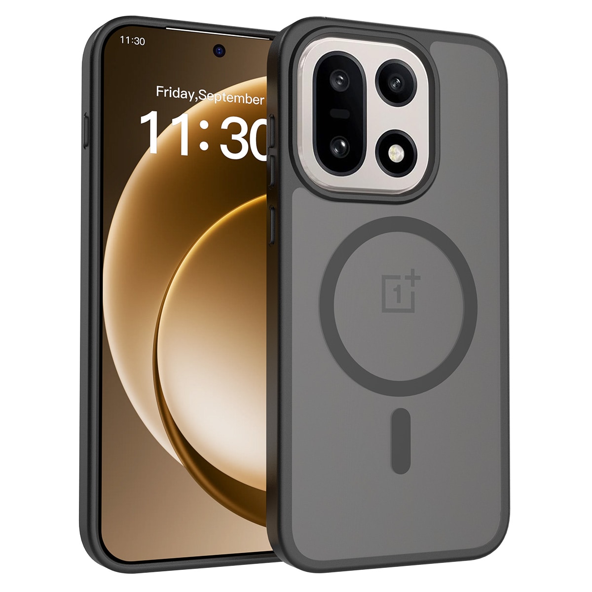 Magnetic Hybrid Hoesje  OnePlus 15 Frosted Black