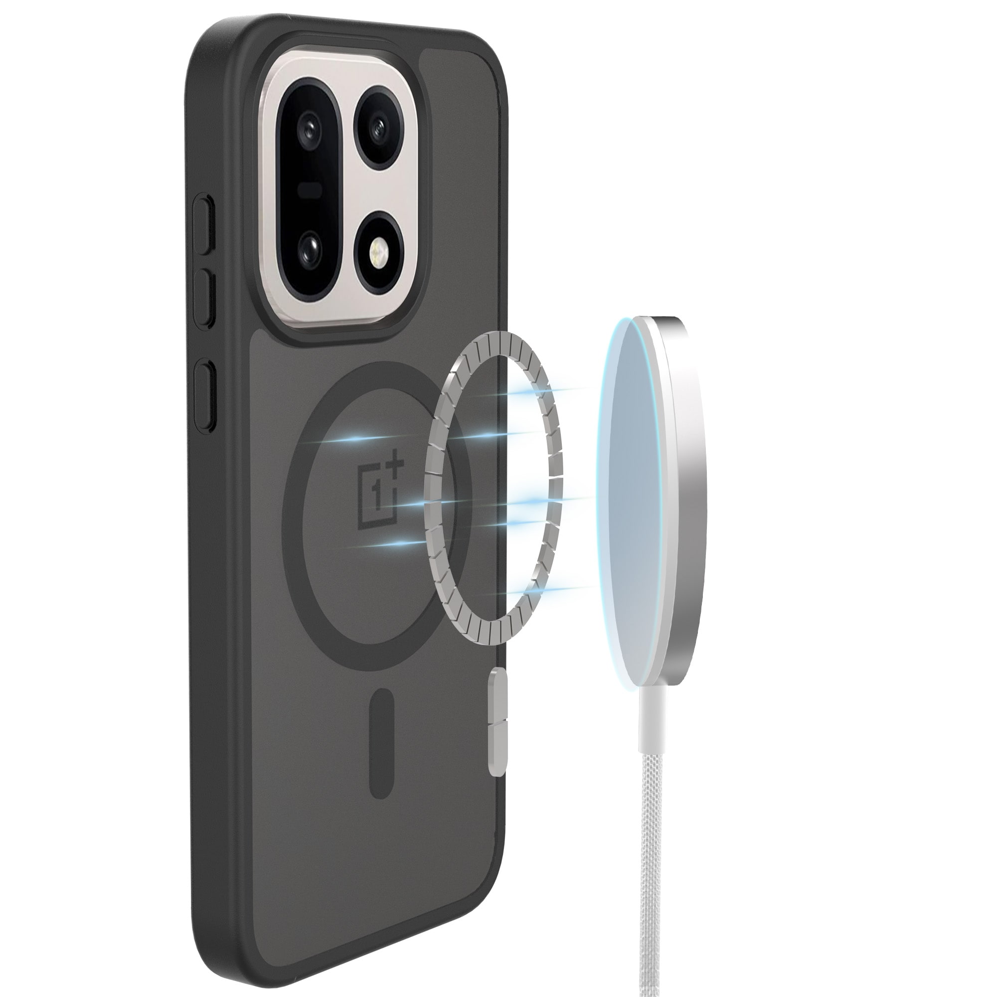 Magnetic Hybrid Hoesje  OnePlus 15 Frosted Black