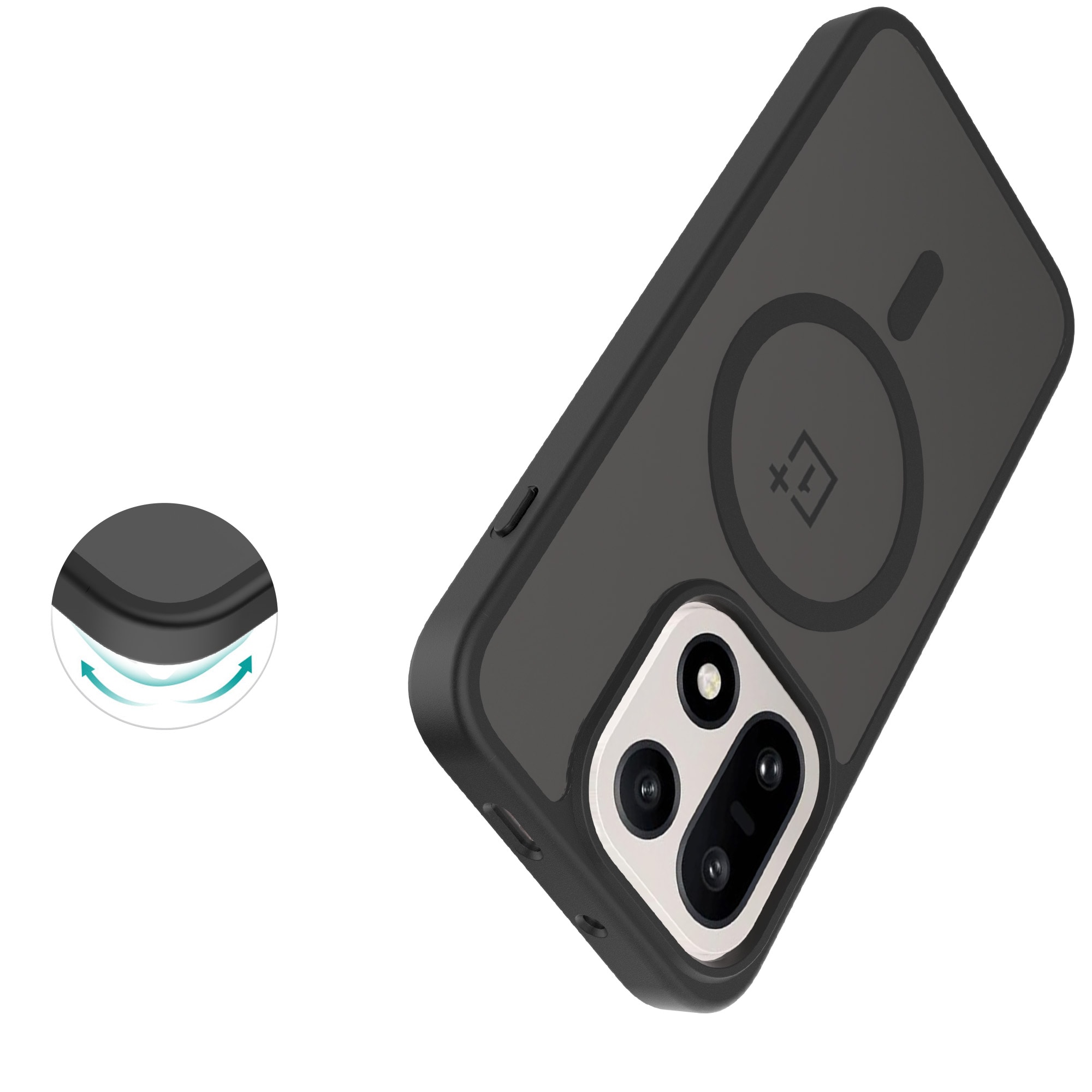 Magnetic Hybrid Hoesje  OnePlus 15 Frosted Black