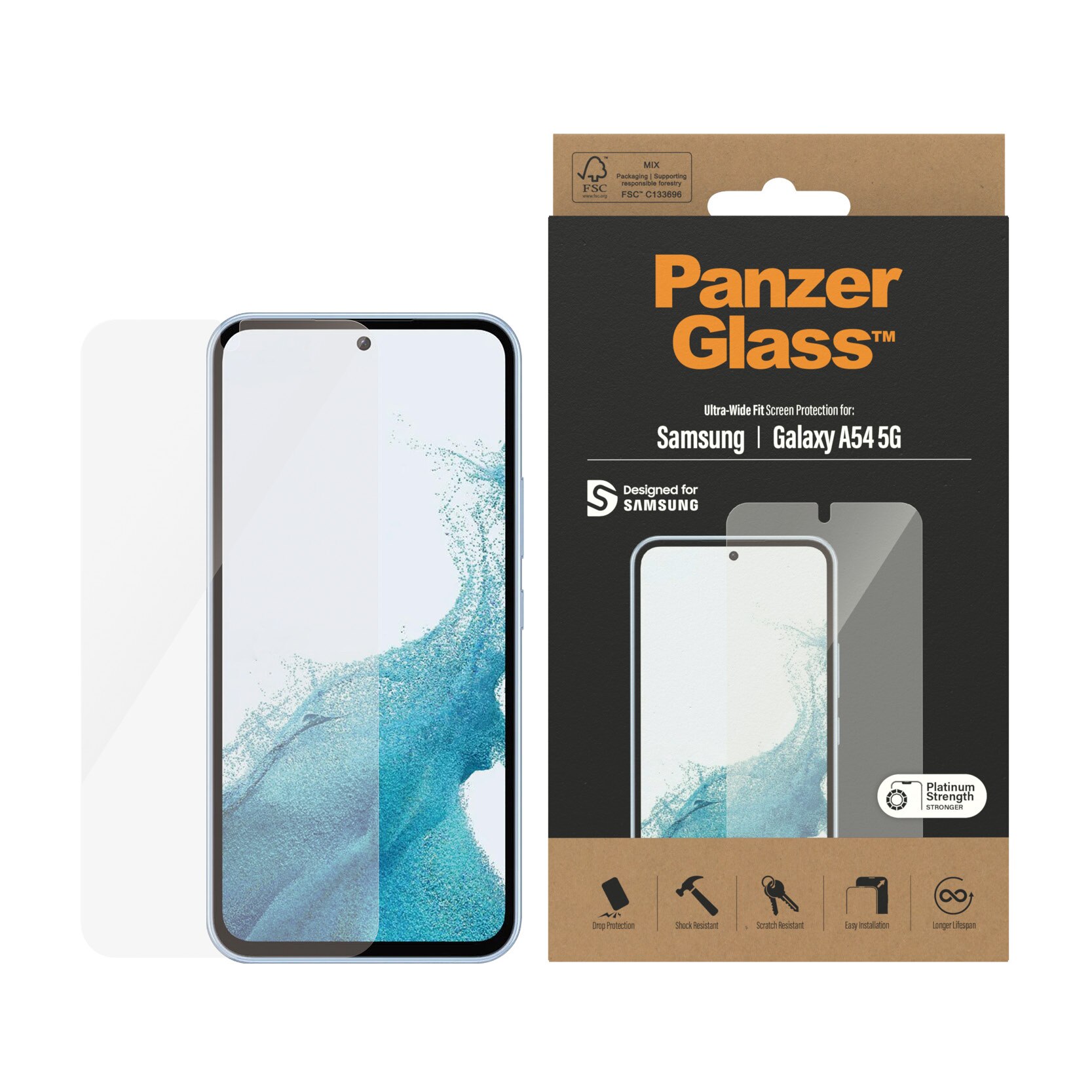 Samsung Galaxy A54 Screen Protector Ultra Wide Fit