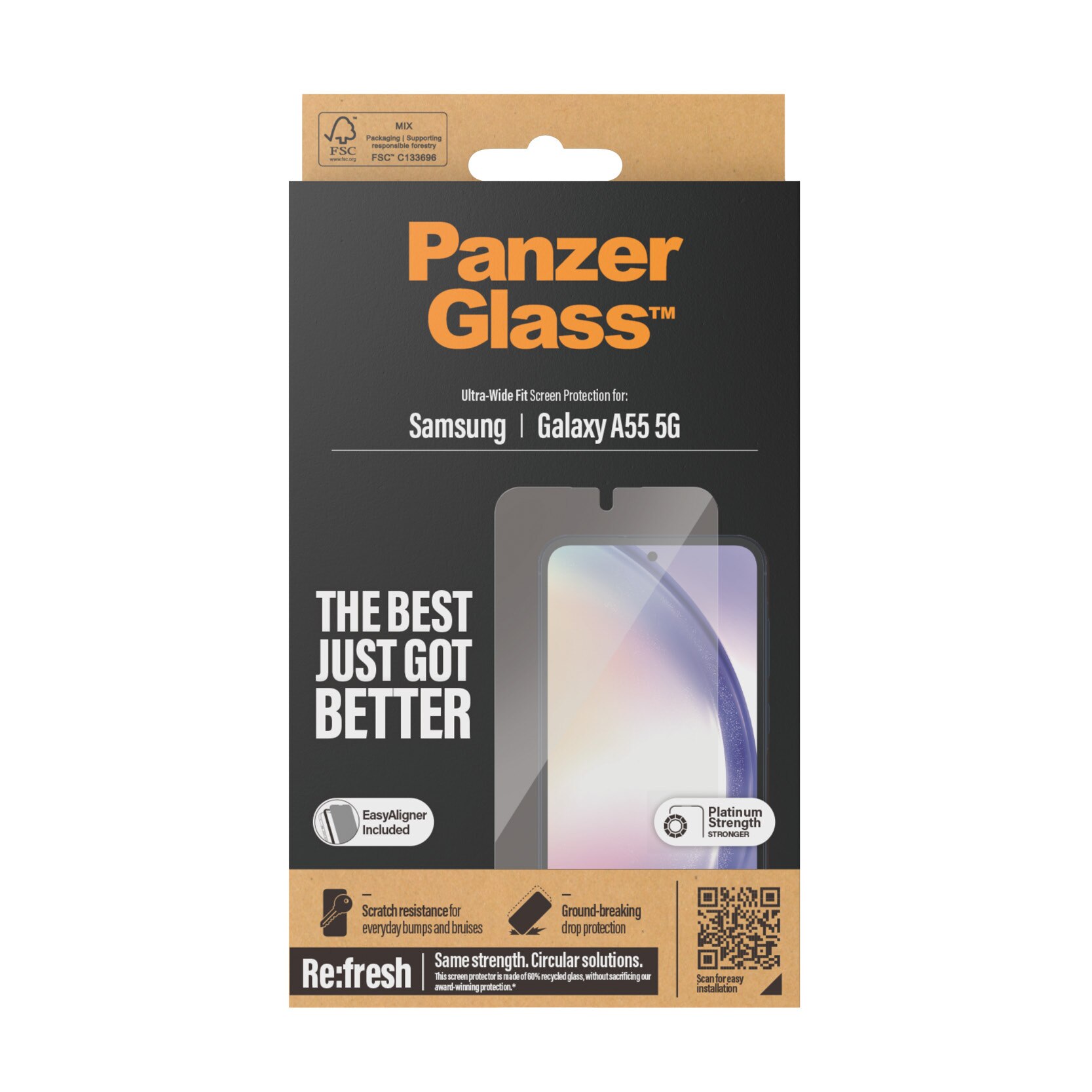 Samsung Galaxy A55  Screen Protector (with EasyAligner) Ultra Wide Fit