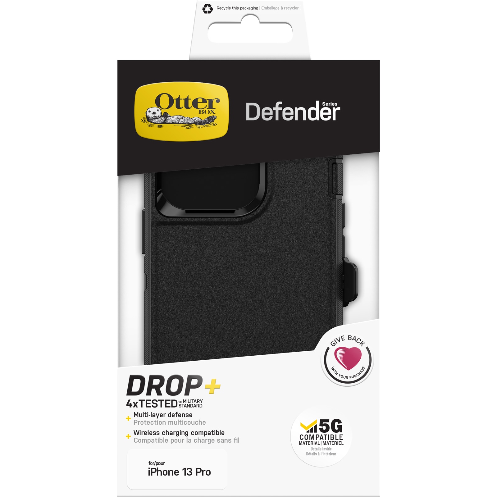 Defender Case iPhone 13 Pro Zwart