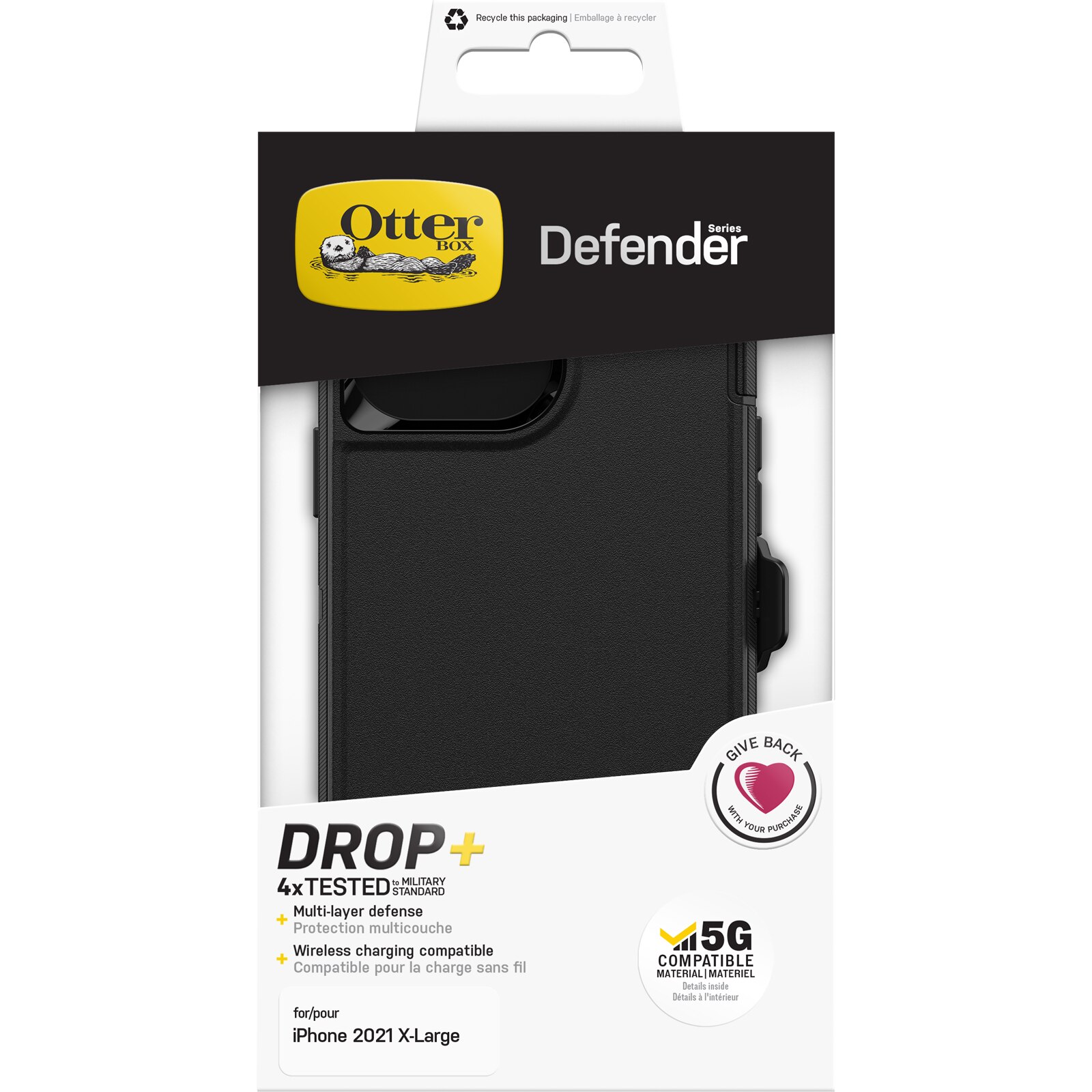 Defender Case iPhone 13 Pro Max Zwart