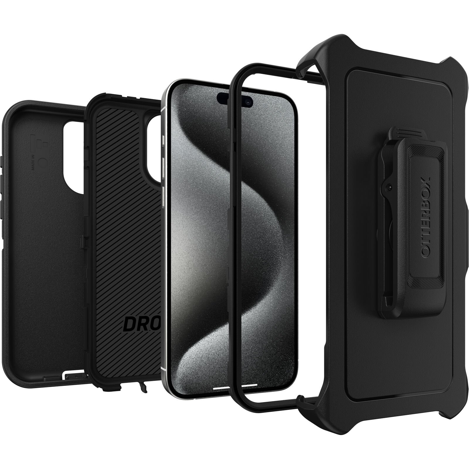 Defender Case iPhone 15 Pro Max zwart