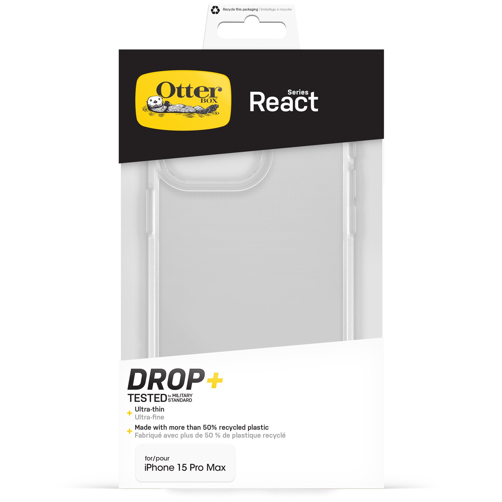 React Hoesje iPhone 15 Pro Max Transparant