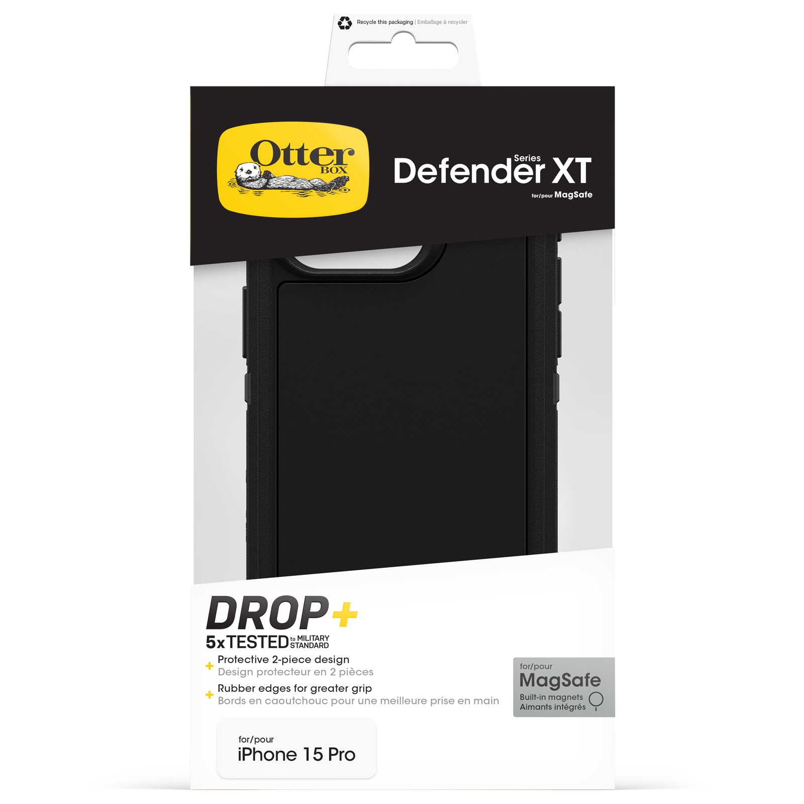 Defender XT Hoesje iPhone 15 Pro zwart