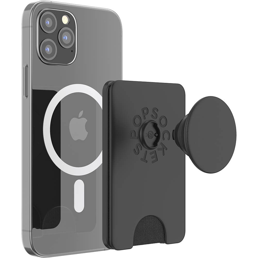 PopWallet+ MagSafe Afneembare mobiele portemonnee zwart