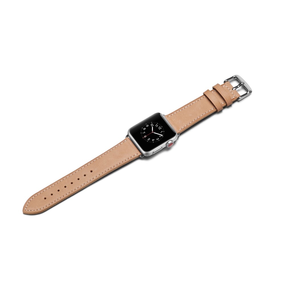 Apple Watch Ultra 49mm Leren bandje khaki