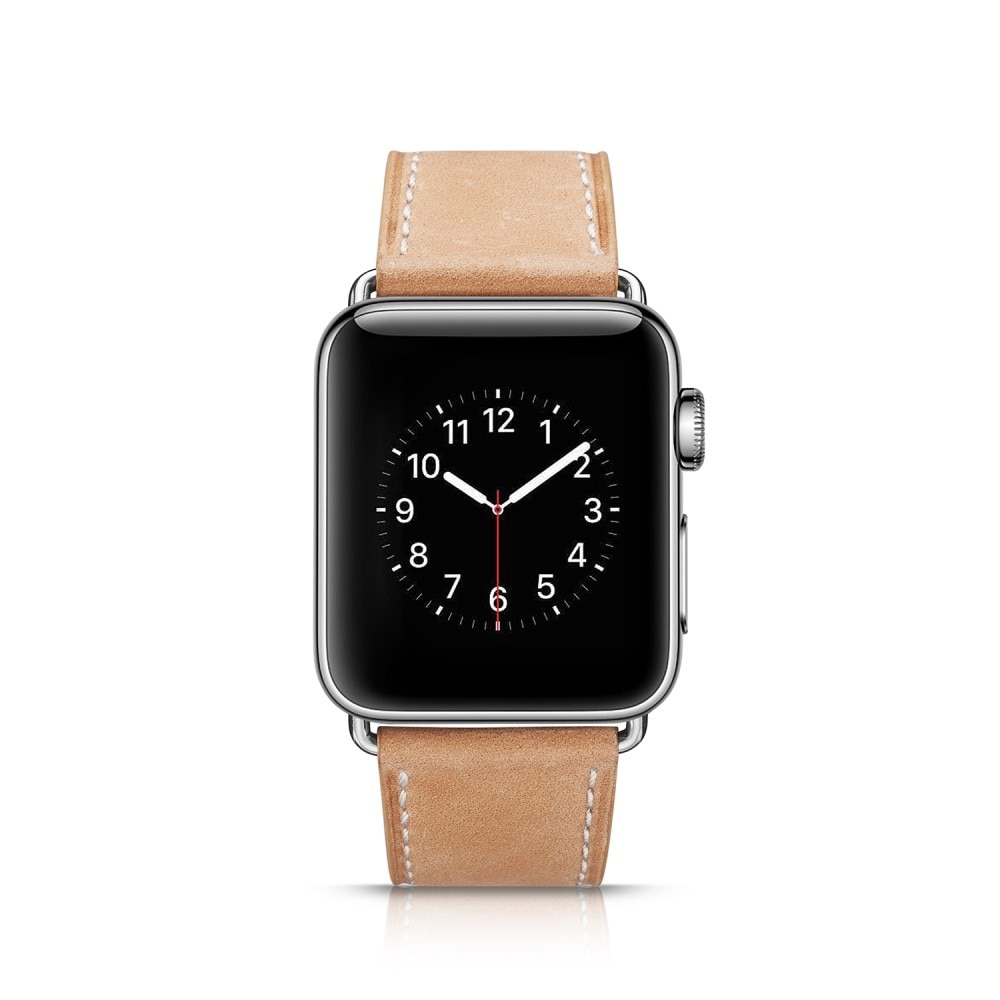 Apple Watch 41mm Series 9 Leren bandje khaki