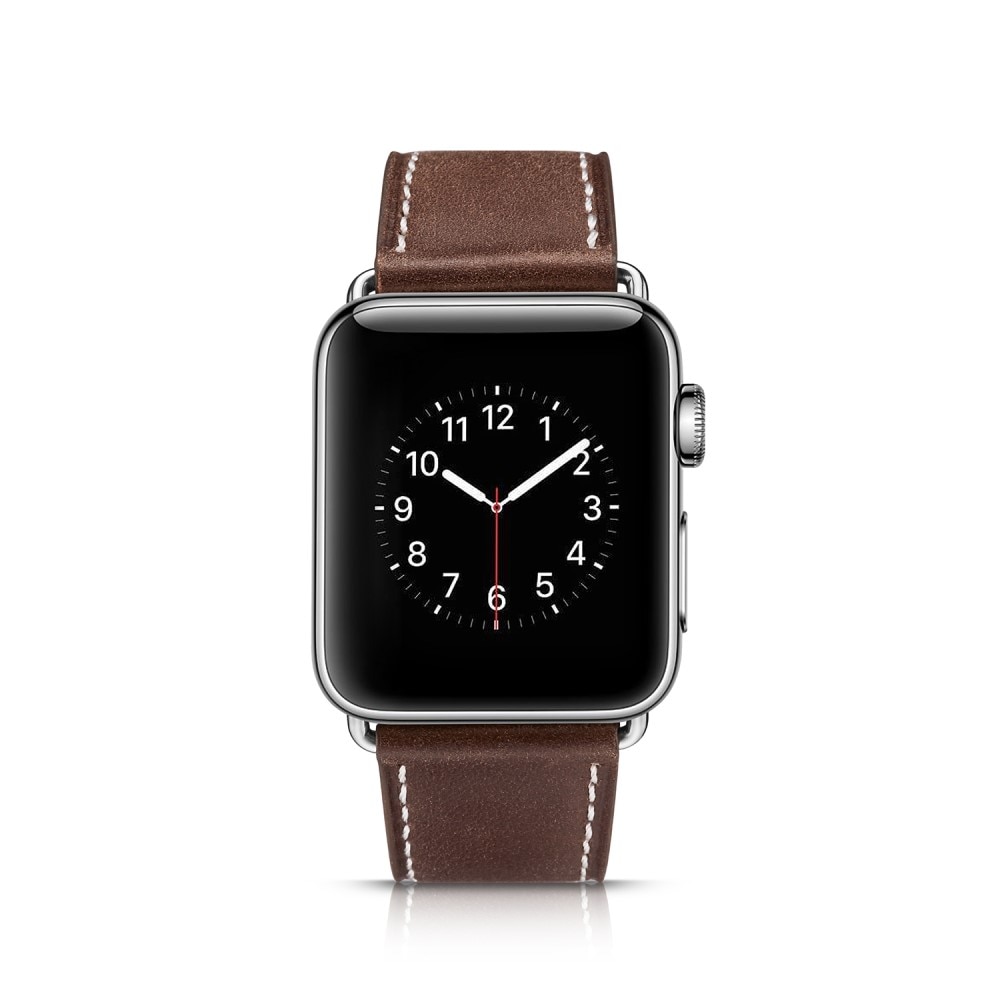 Apple Watch 45mm Series 8 Leren bandje bruin