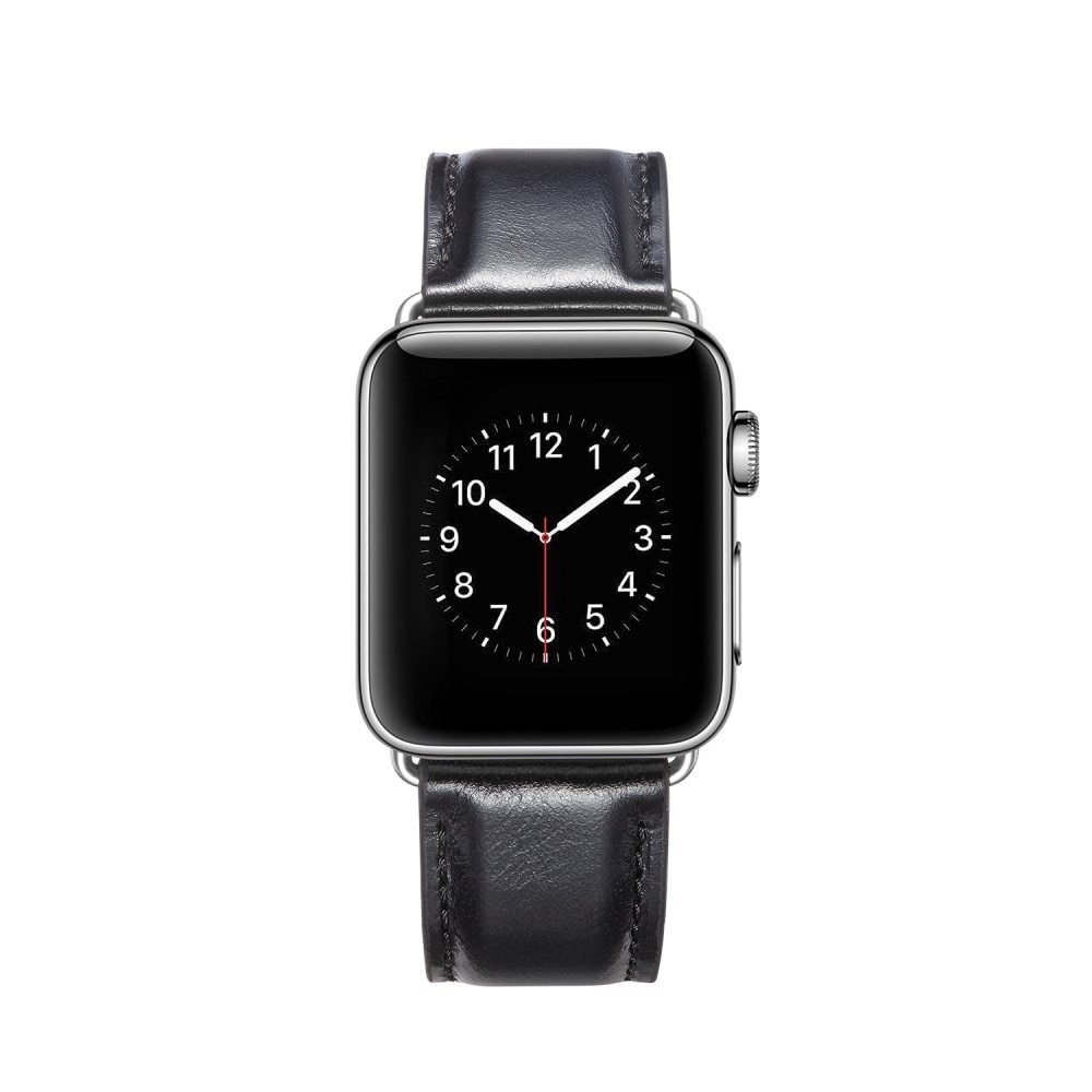 Apple Watch 38mm Premium Leather bandje zwart