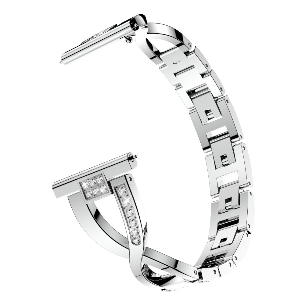Garmin Vivoactive 4s/Venu 2s Crystal Bracelet Zilver