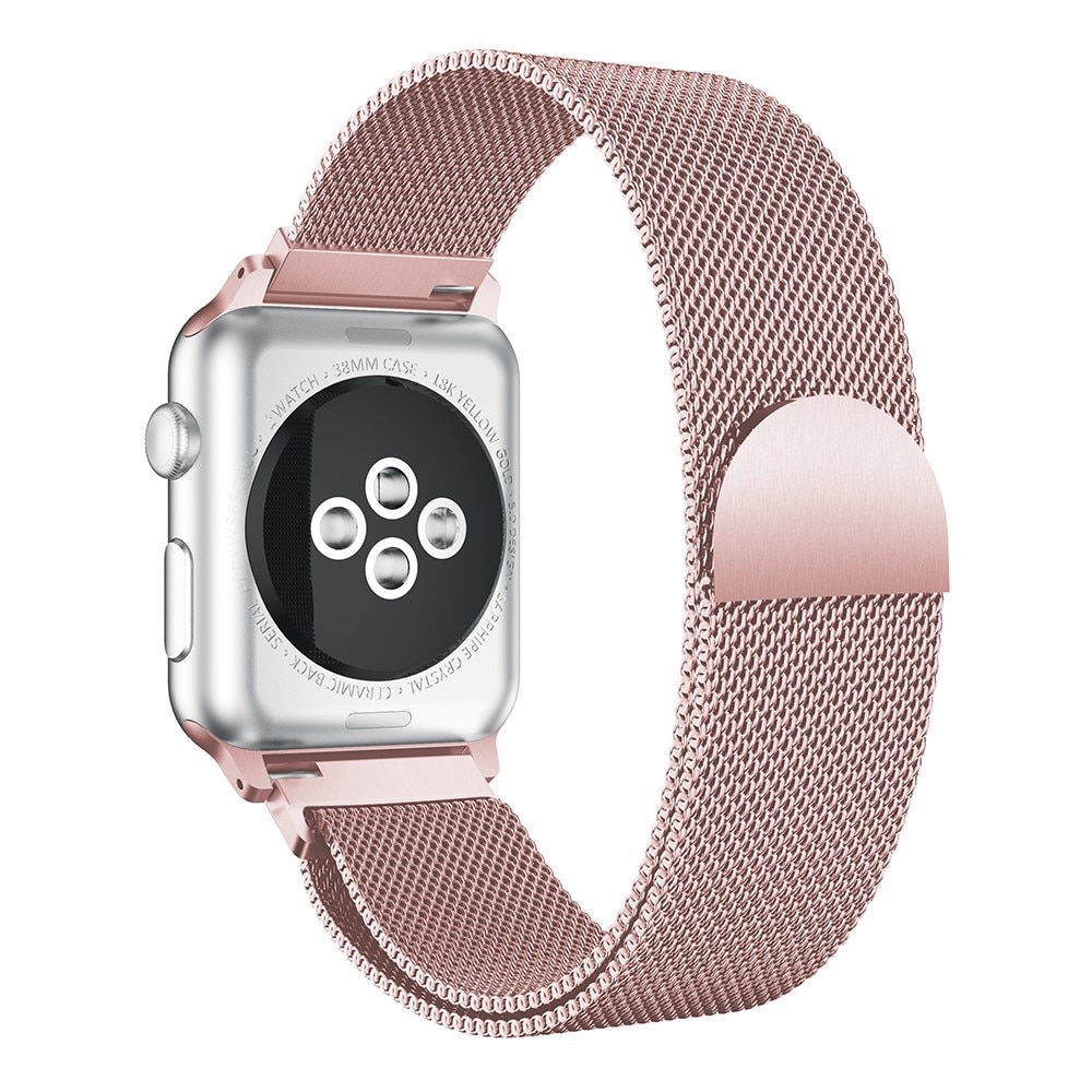 Apple Watch Ultra 2 49mm Milanese bandje roze goud