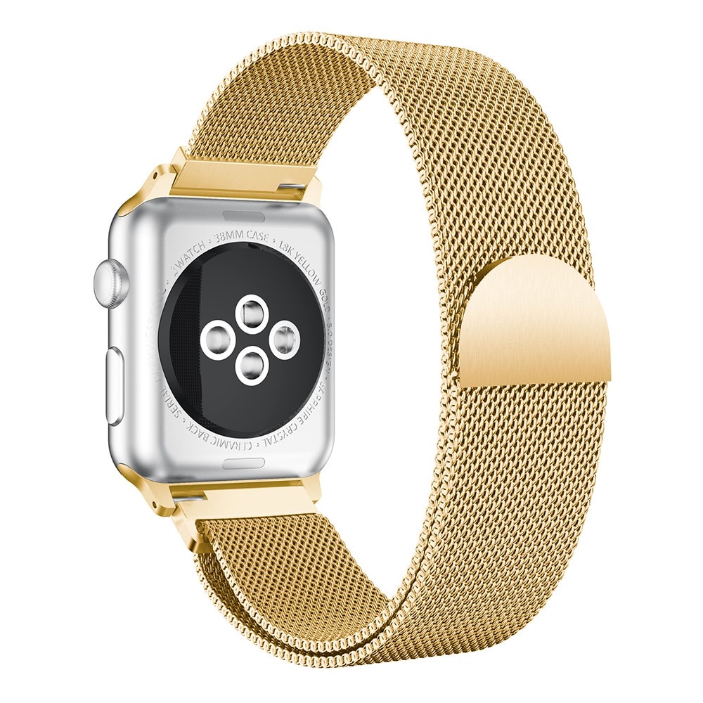 Apple Watch 41mm Series 9 Milanese bandje goud