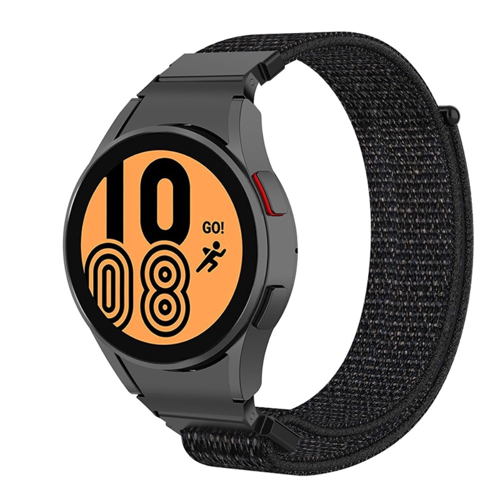 Samsung Galaxy Watch 6 44mm Full Fit Nylon Armband, zwart