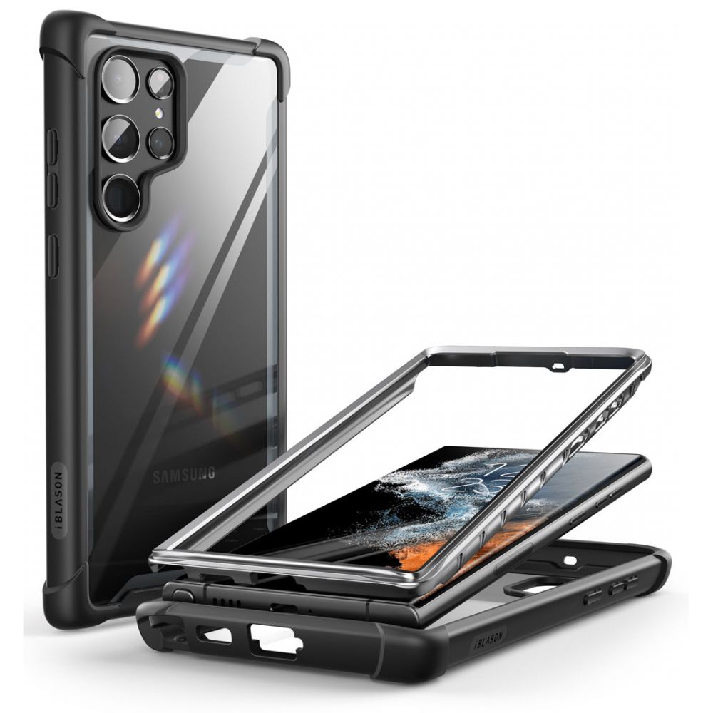 Ares Clear Case Samsung Galaxy S22 Ultra Zwart