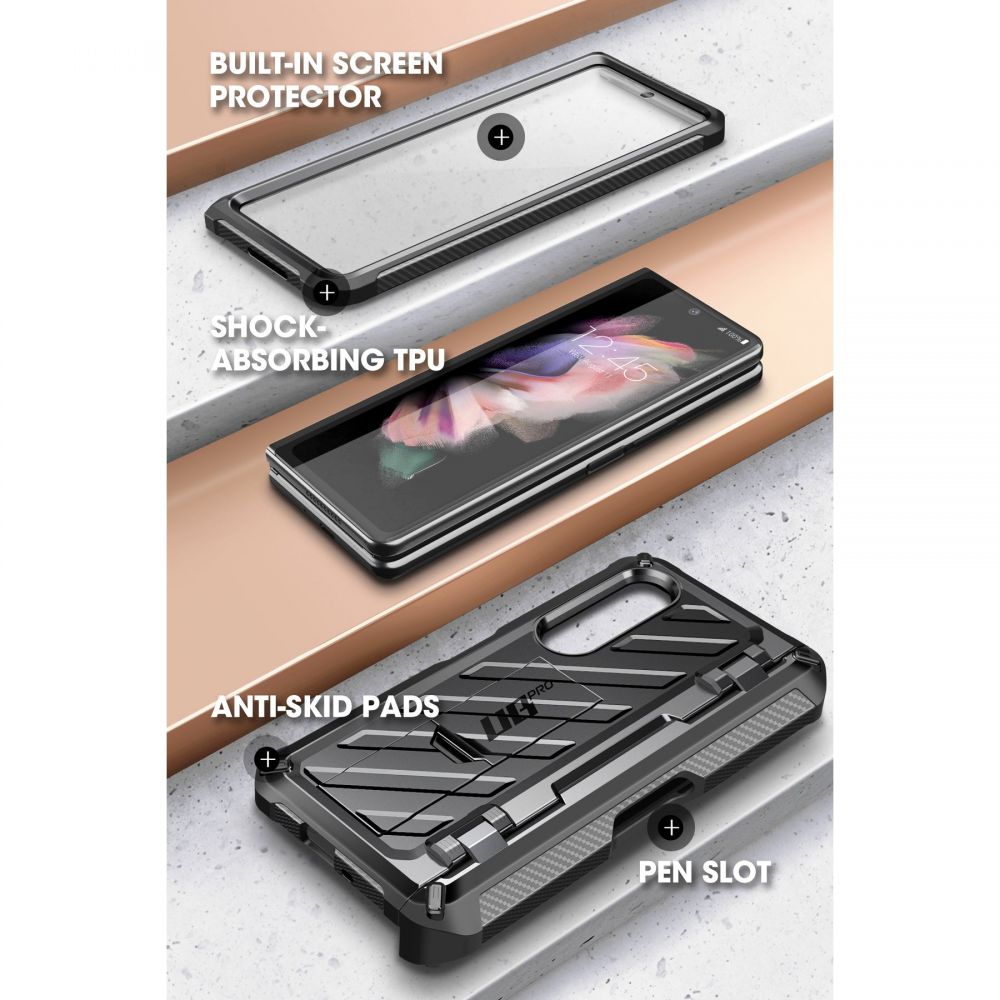 Unicorn Beetle Pro Case Samsung Galaxy Z Fold 3 Zwart