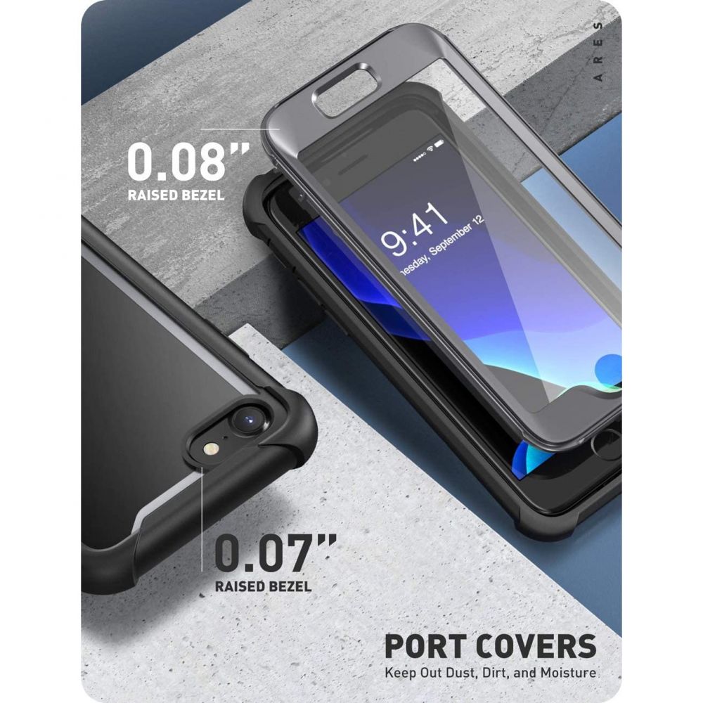 Ares Clear Case iPhone 8 Zwart