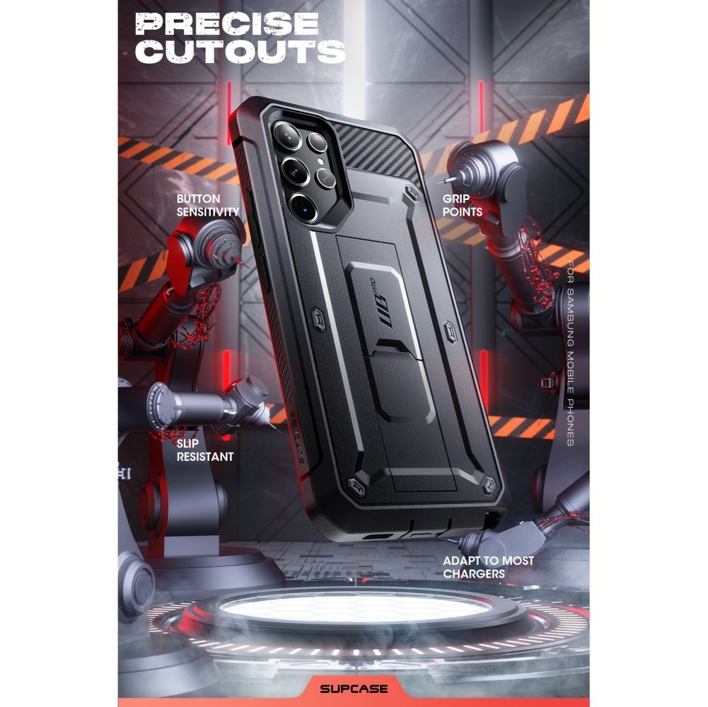 Unicorn Beetle Pro Case Samsung Galaxy S23 Ultra (2-set) zwart