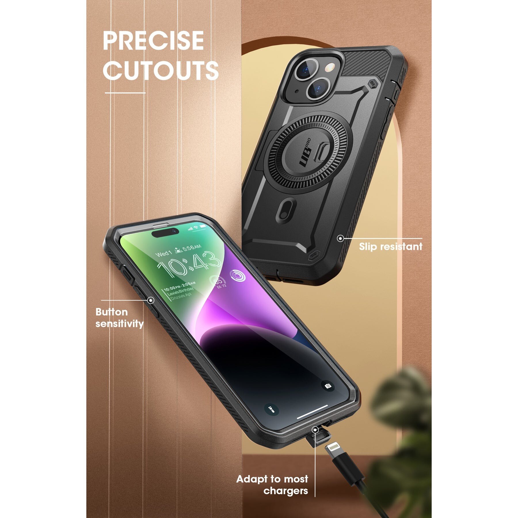 Unicorn Beetle Pro MagSafe Case iPhone 15 Plus zwart