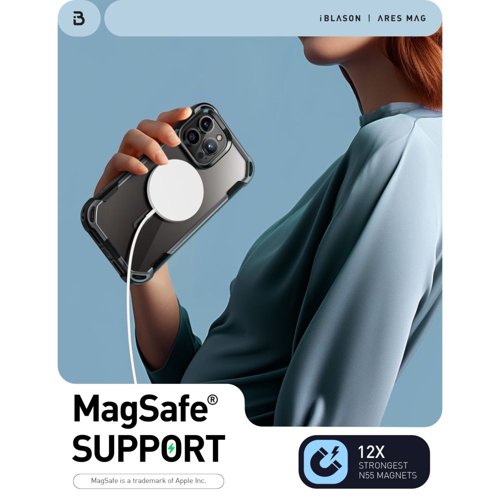 Ares MagSafe Case iPhone 15 Pro Max zwart