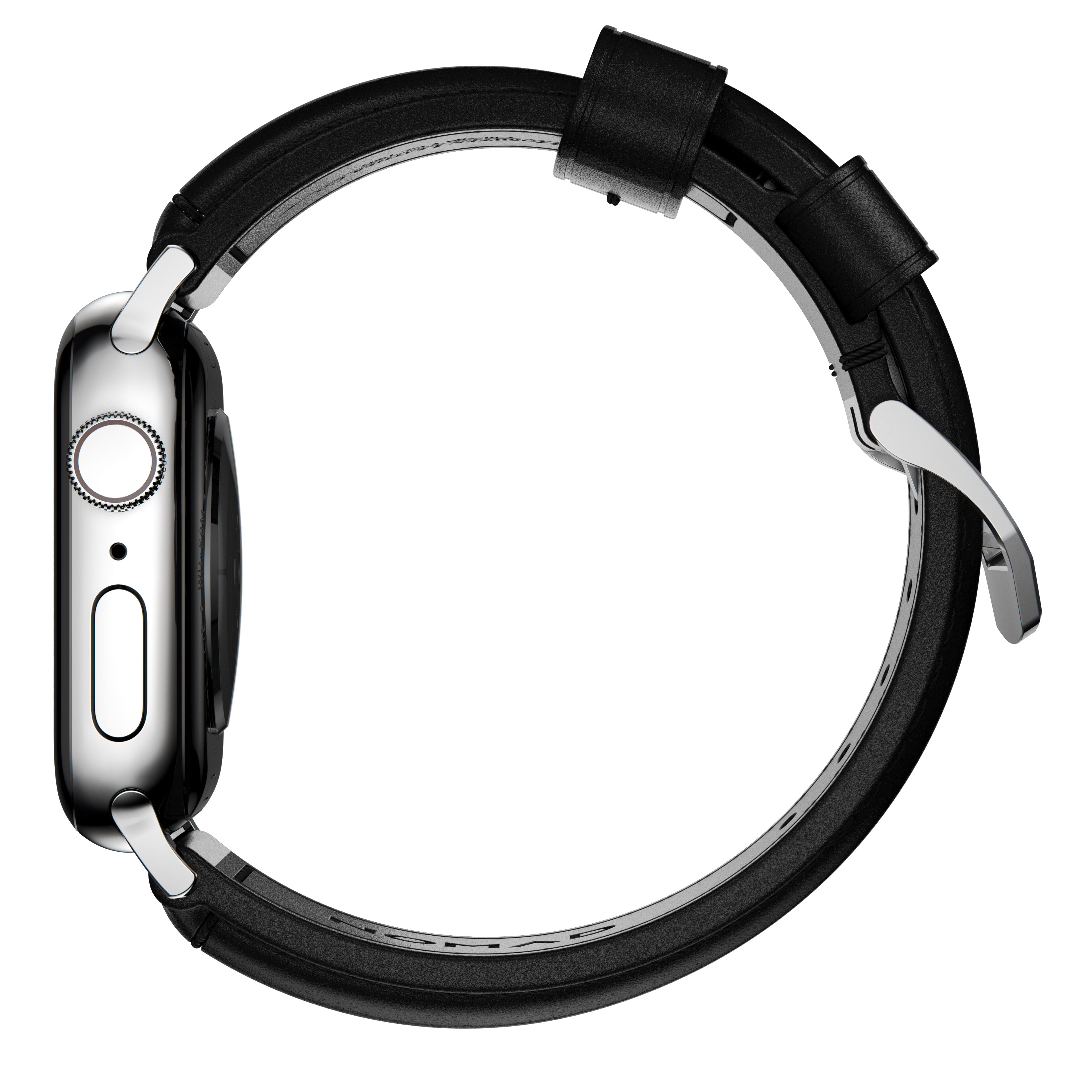 Traditional Band Apple Watch 42/44/45/49 mm Black (Silver Hardware)