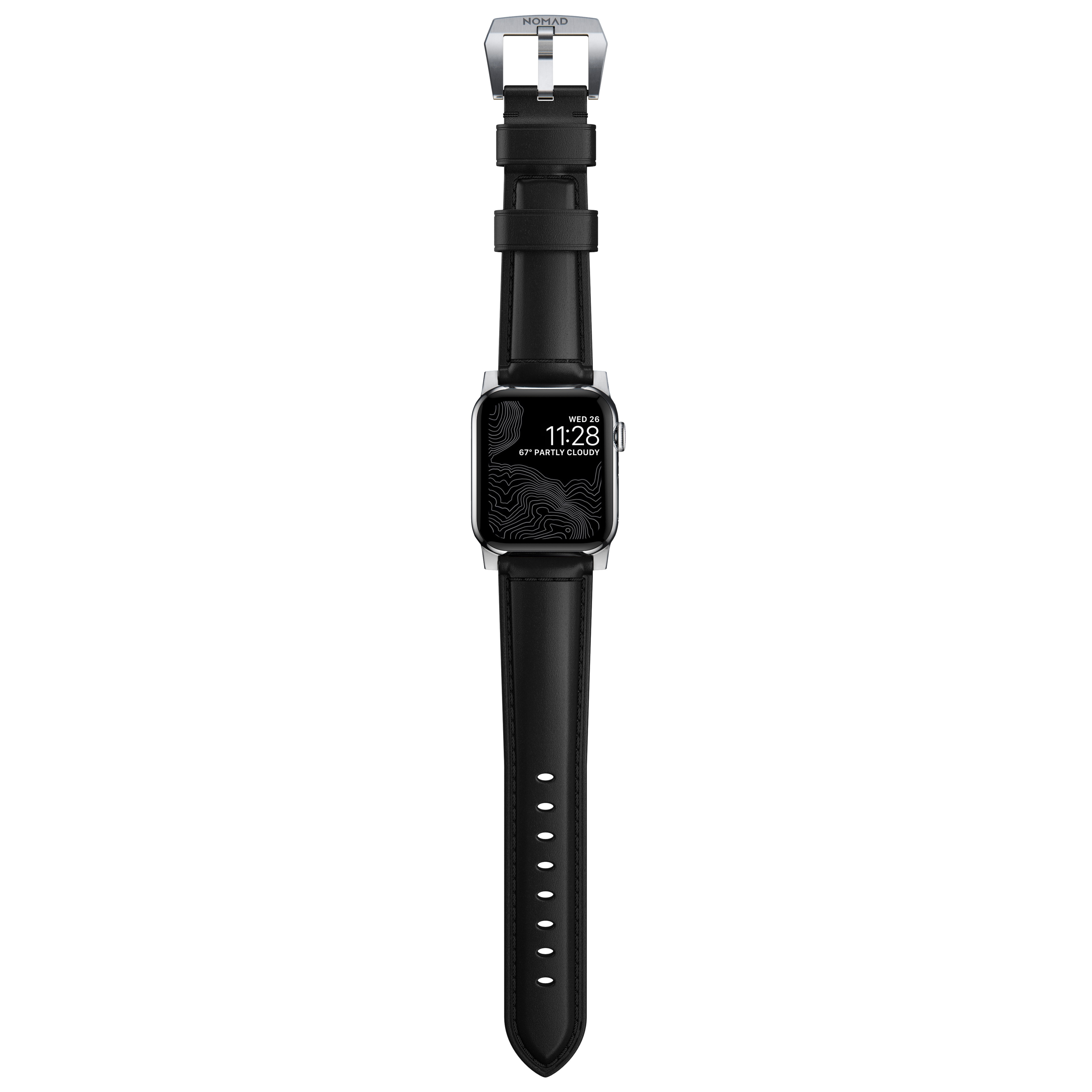 Traditional Band Apple Watch Ultra 2 49mm Black (Silver Hardware)