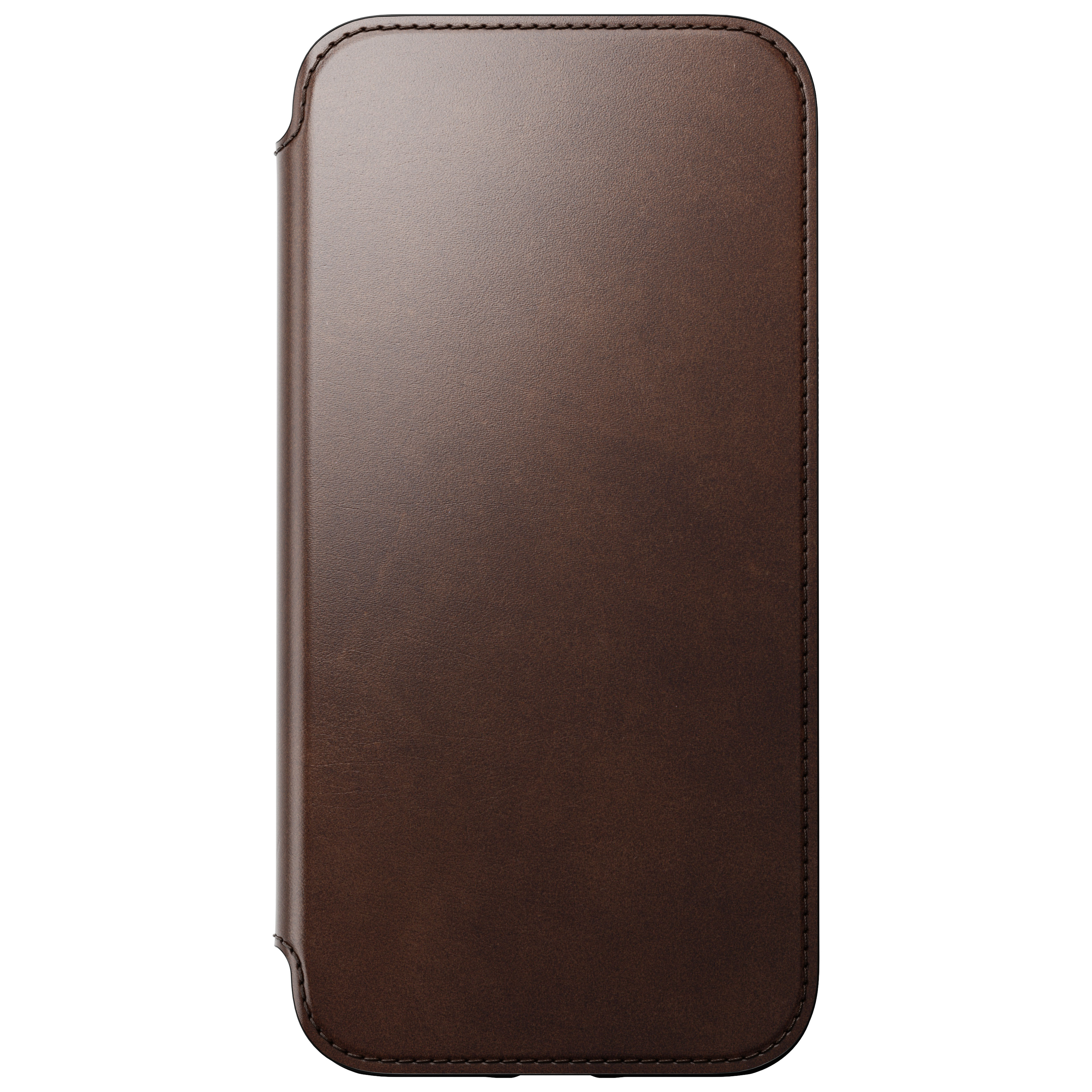 Modern Horween Leather Folio MagSafe iPhone 14 Pro Max Rustic Brown