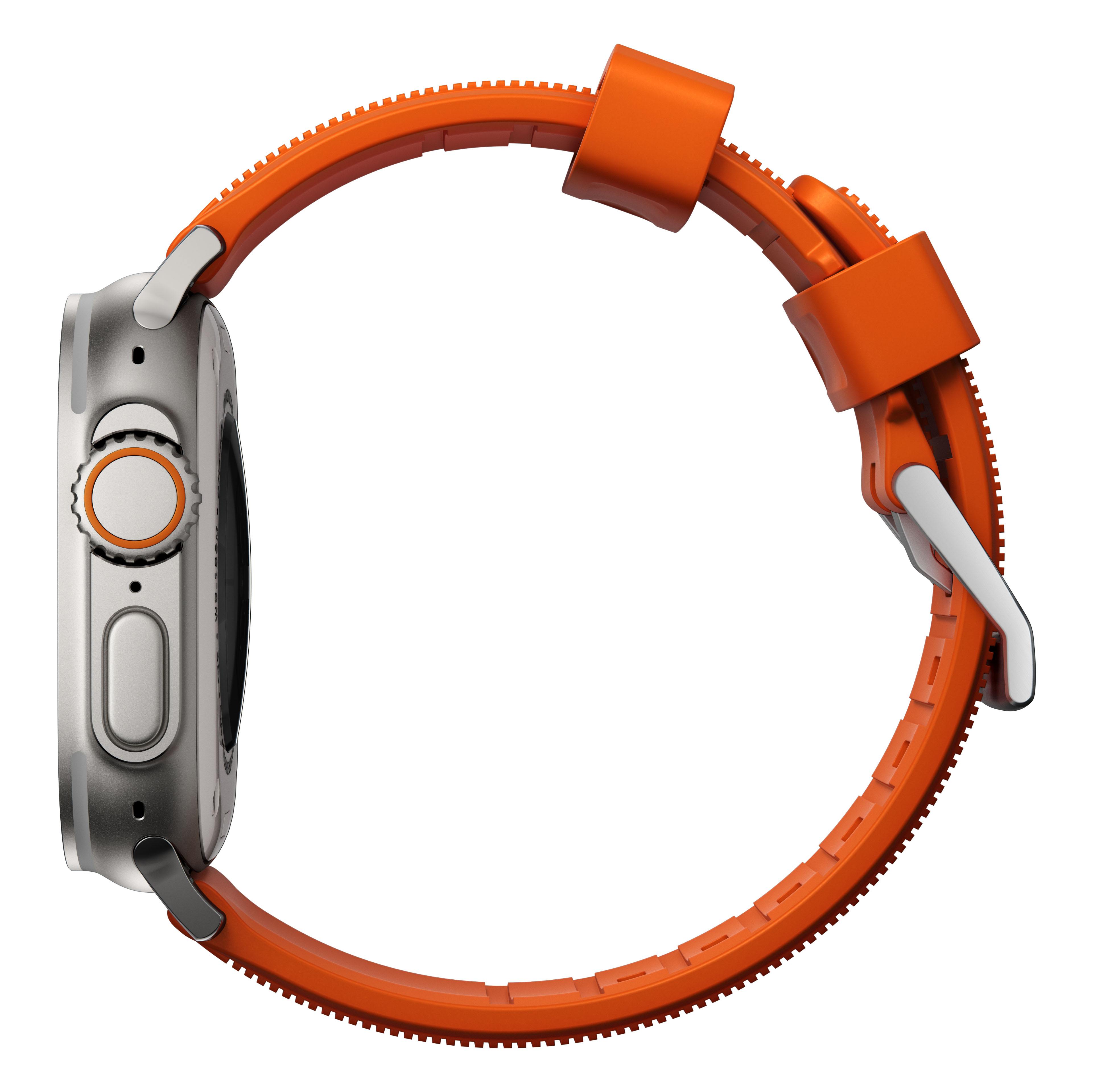 Rugged Band Apple Watch Ultra 49mm Ultra Orange (Silver Hardware)