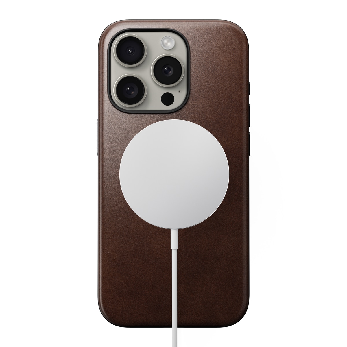 Modern Case Horween Leather MagSafe iPhone 15 Pro Rustic Brown