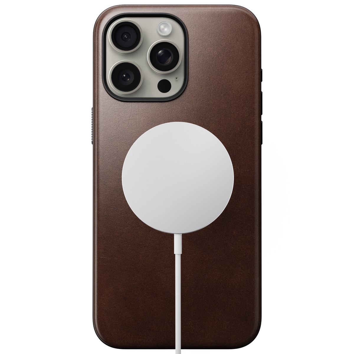 Modern Case Horween Leather MagSafe iPhone 15 Pro Max Rustic Brown