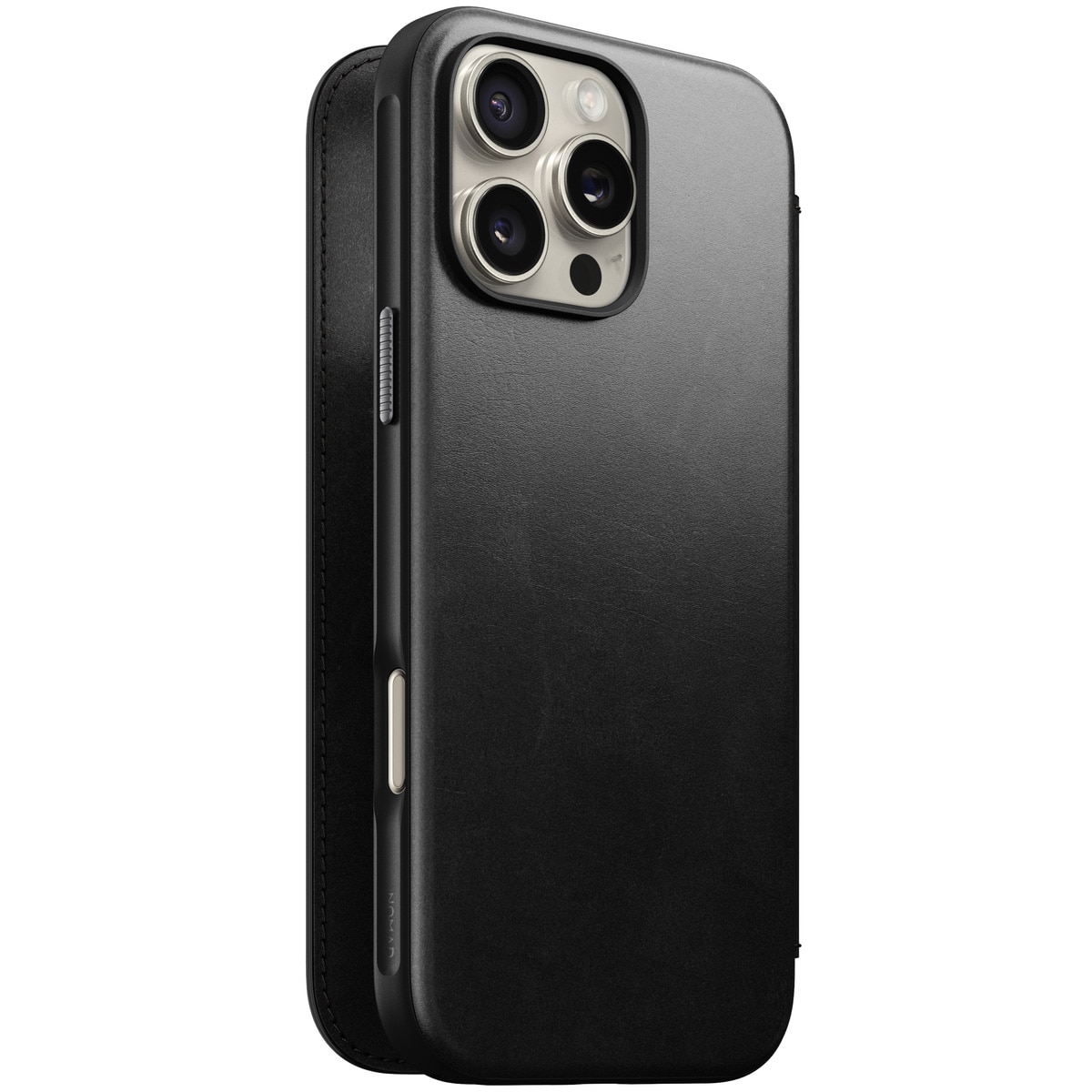Modern Horween Leather Folio MagSafe iPhone 16 Pro Max Black