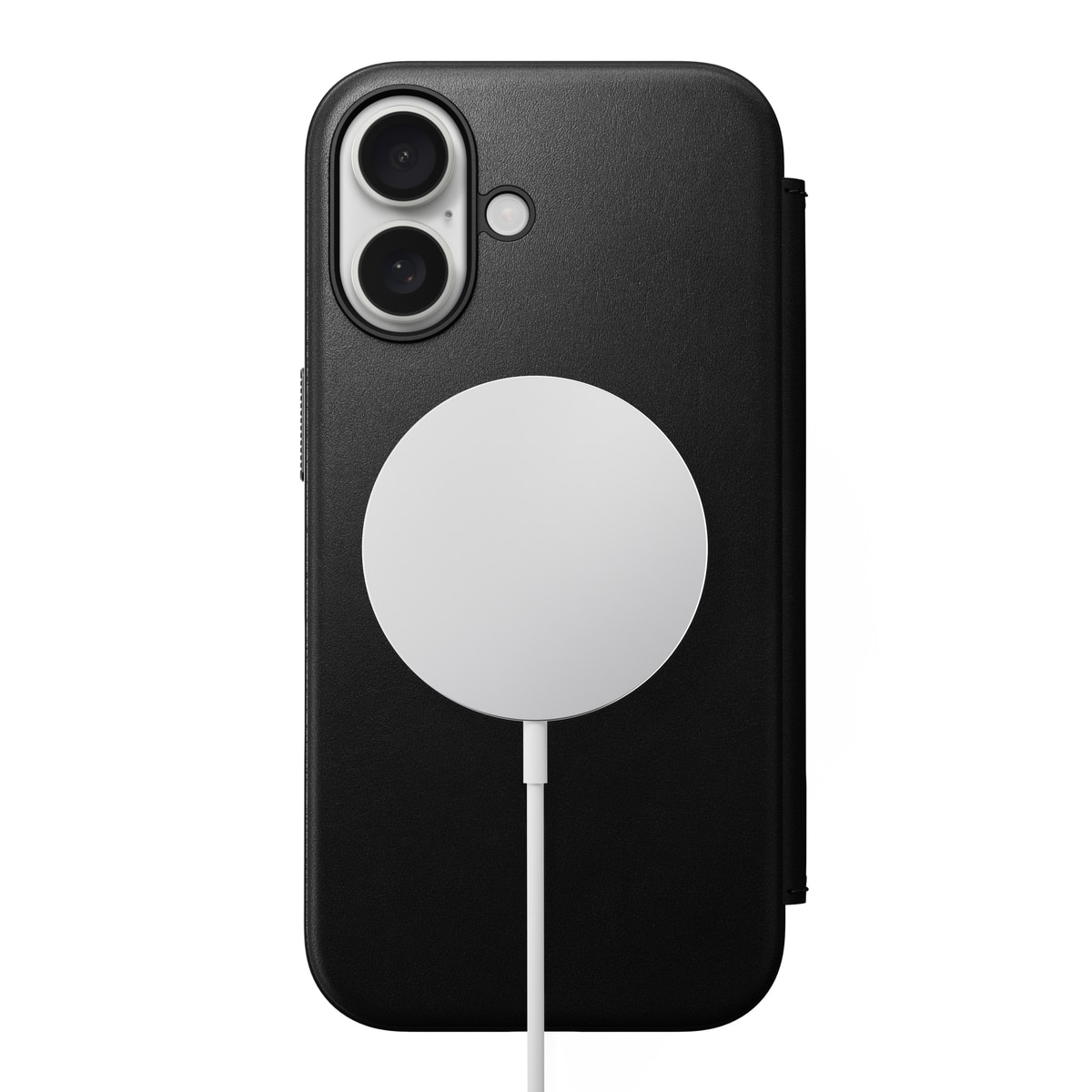 Modern Leather Folio MagSafe iPhone 16 Black
