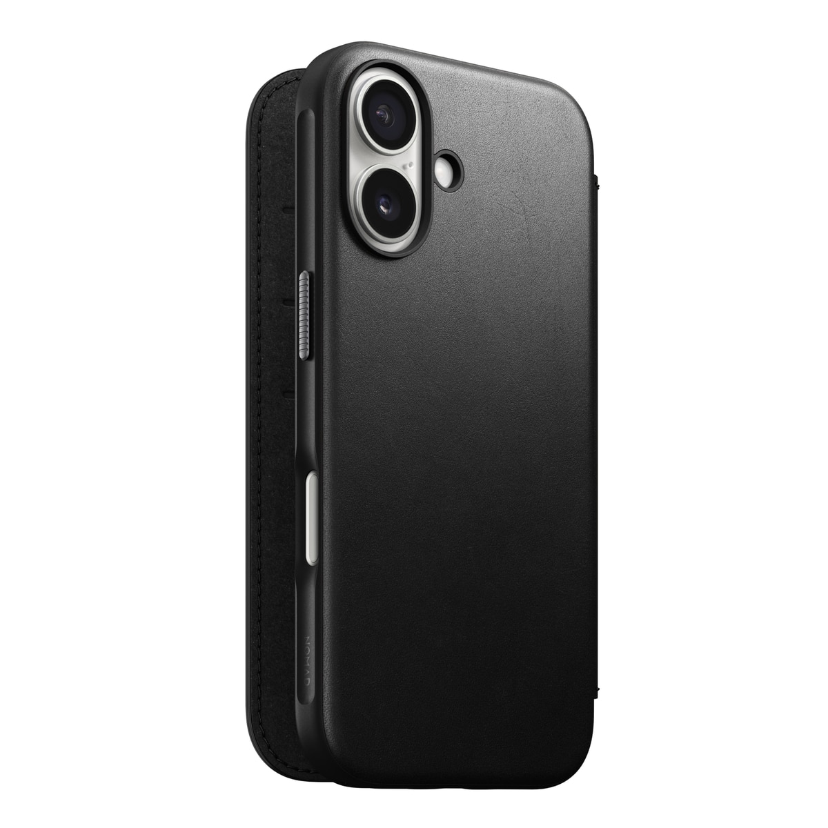 Modern Leather Folio MagSafe iPhone 16 Black
