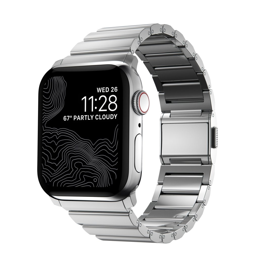 Steel Band Apple Watch 45mm Series 9 Silver