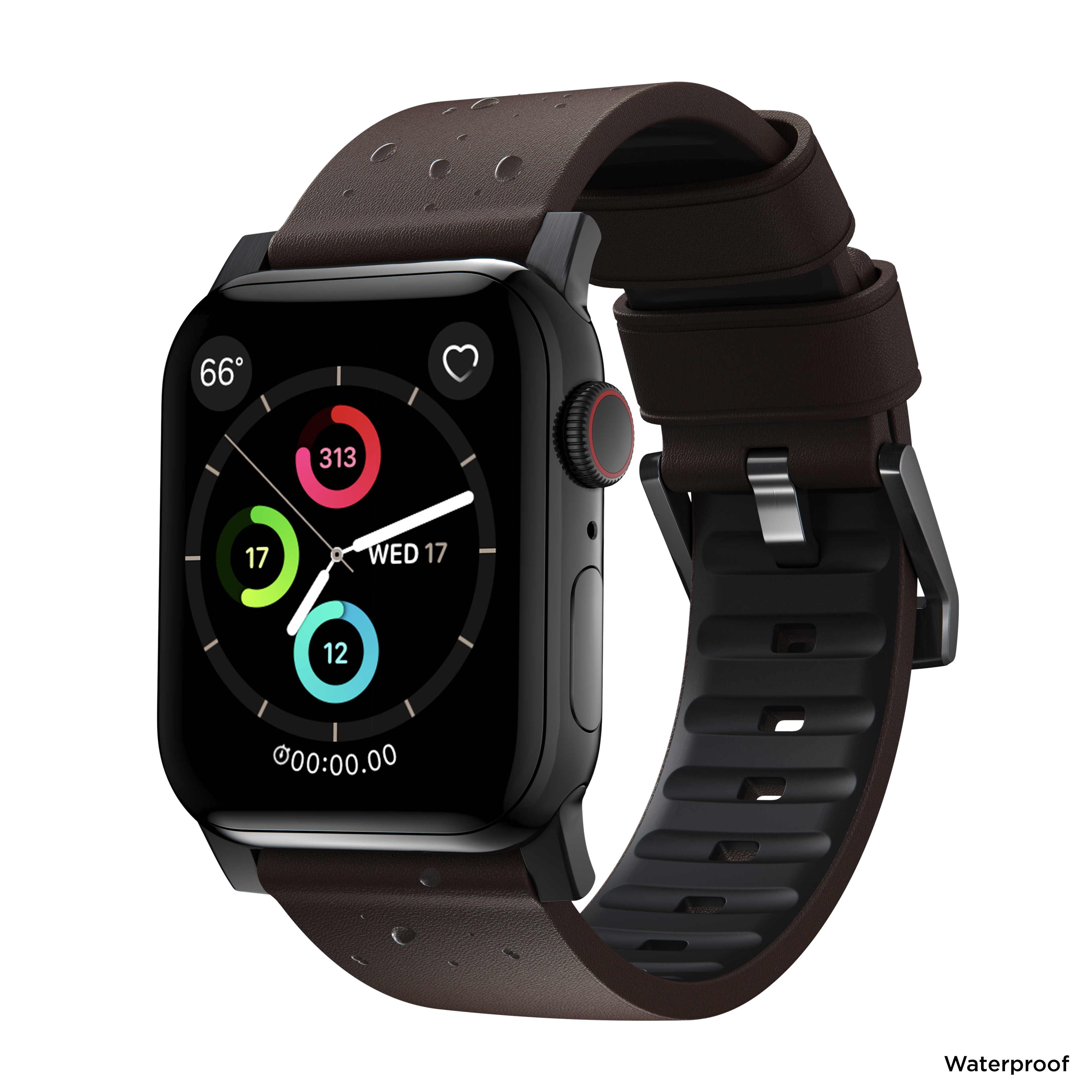 Active Band Pro Apple Watch 44mm Classic Brown (Black Hardware)