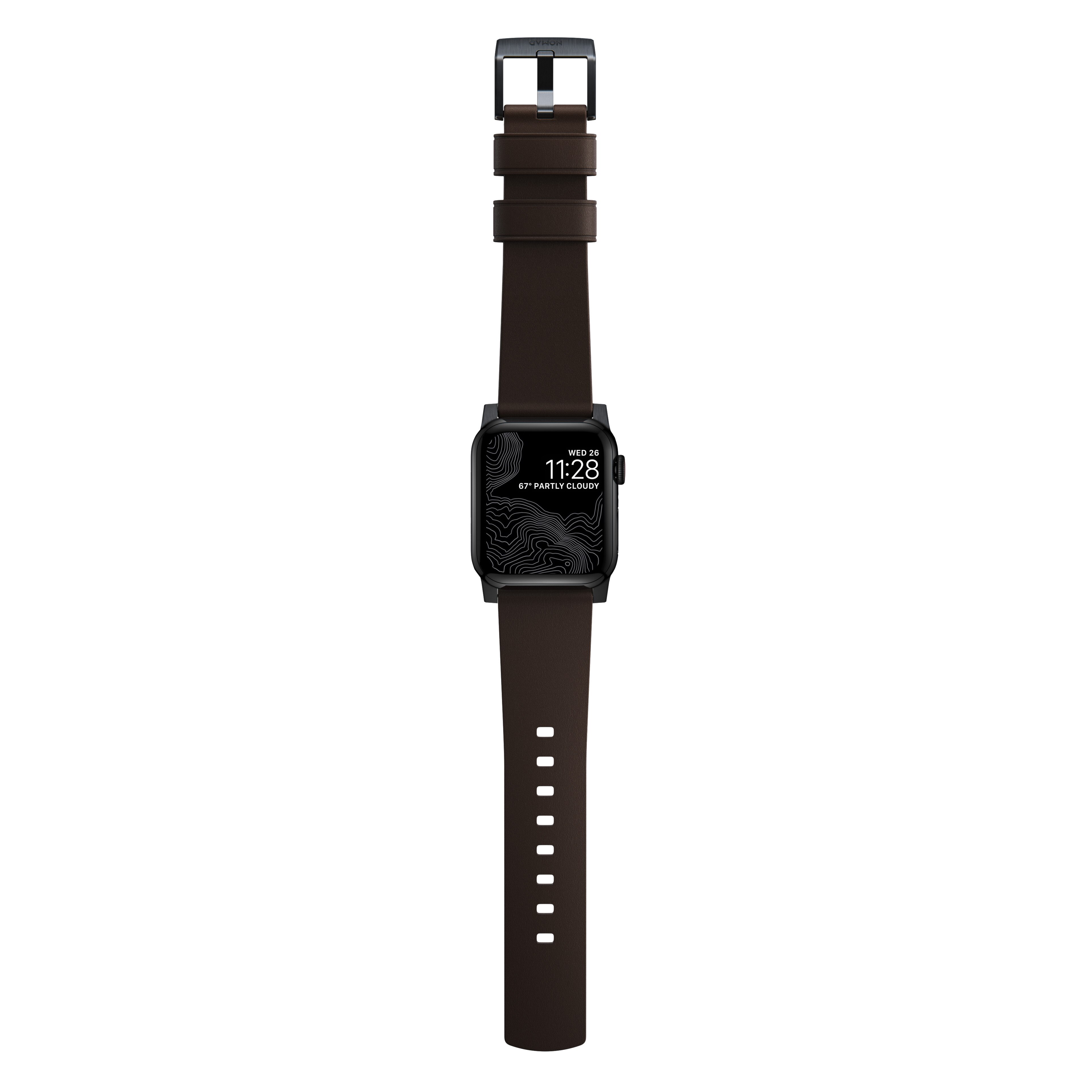 Active Band Pro Apple Watch 44mm Classic Brown (Black Hardware)