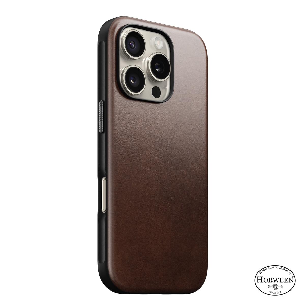 Modern Case Horween Leather MagSafe iPhone 16 Pro Rustic Brown