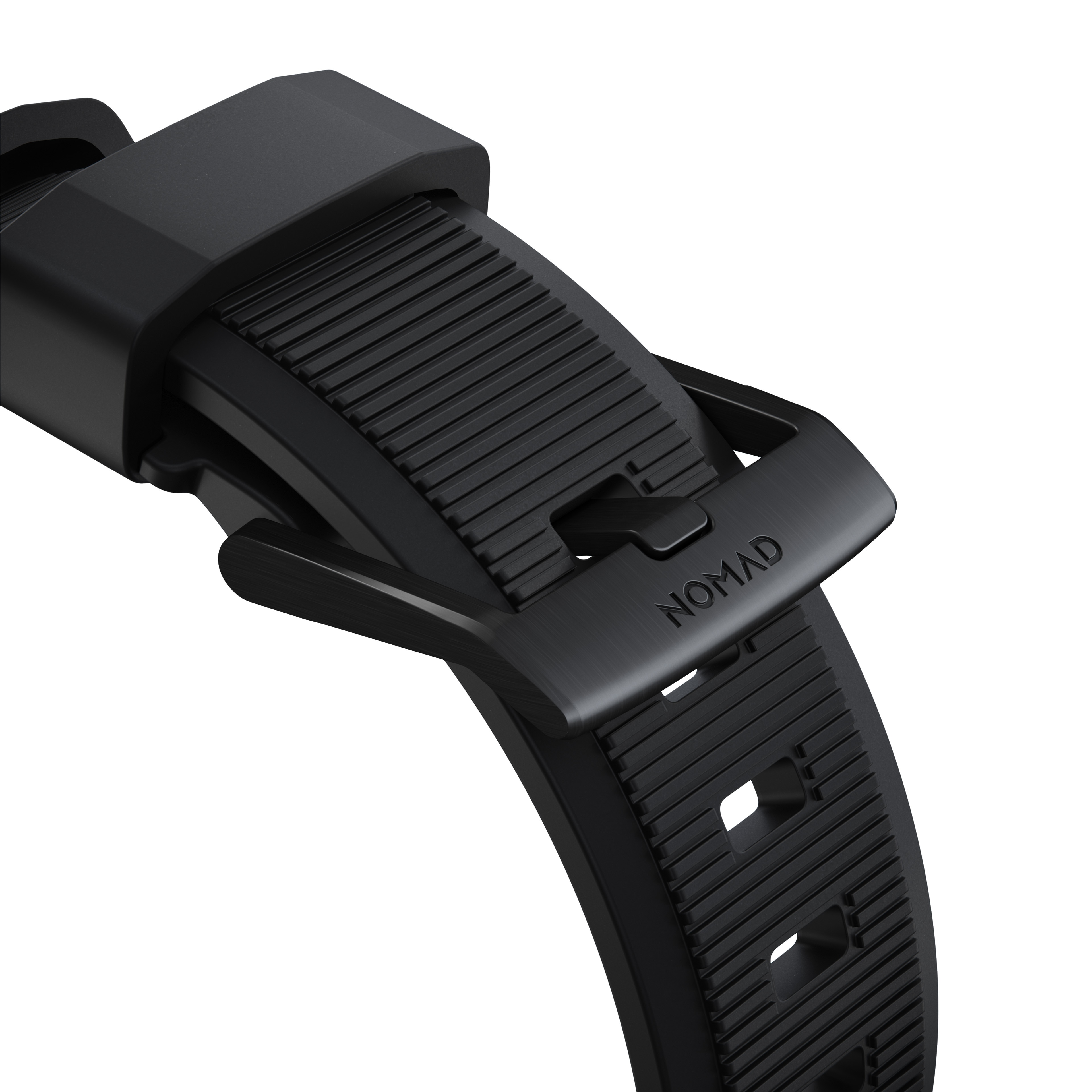 Rugged Band Apple Watch SE 44mm Black (Black Hardware)